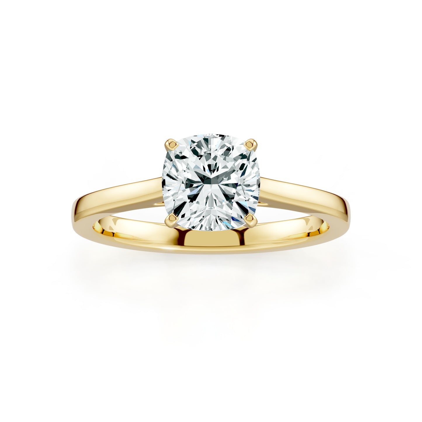 Cushion Cut Moissanite Solitaire Ring