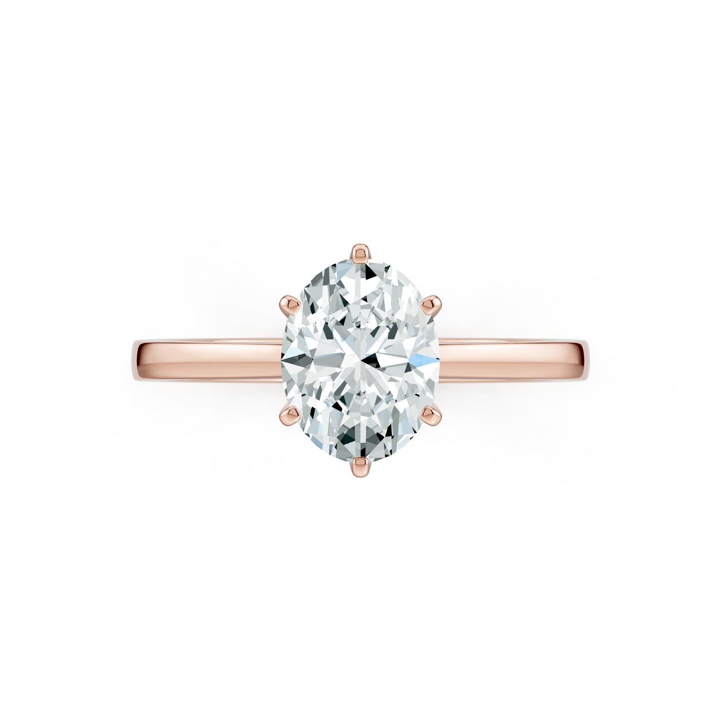 Oval Cut Moissanite Solitaire Ring