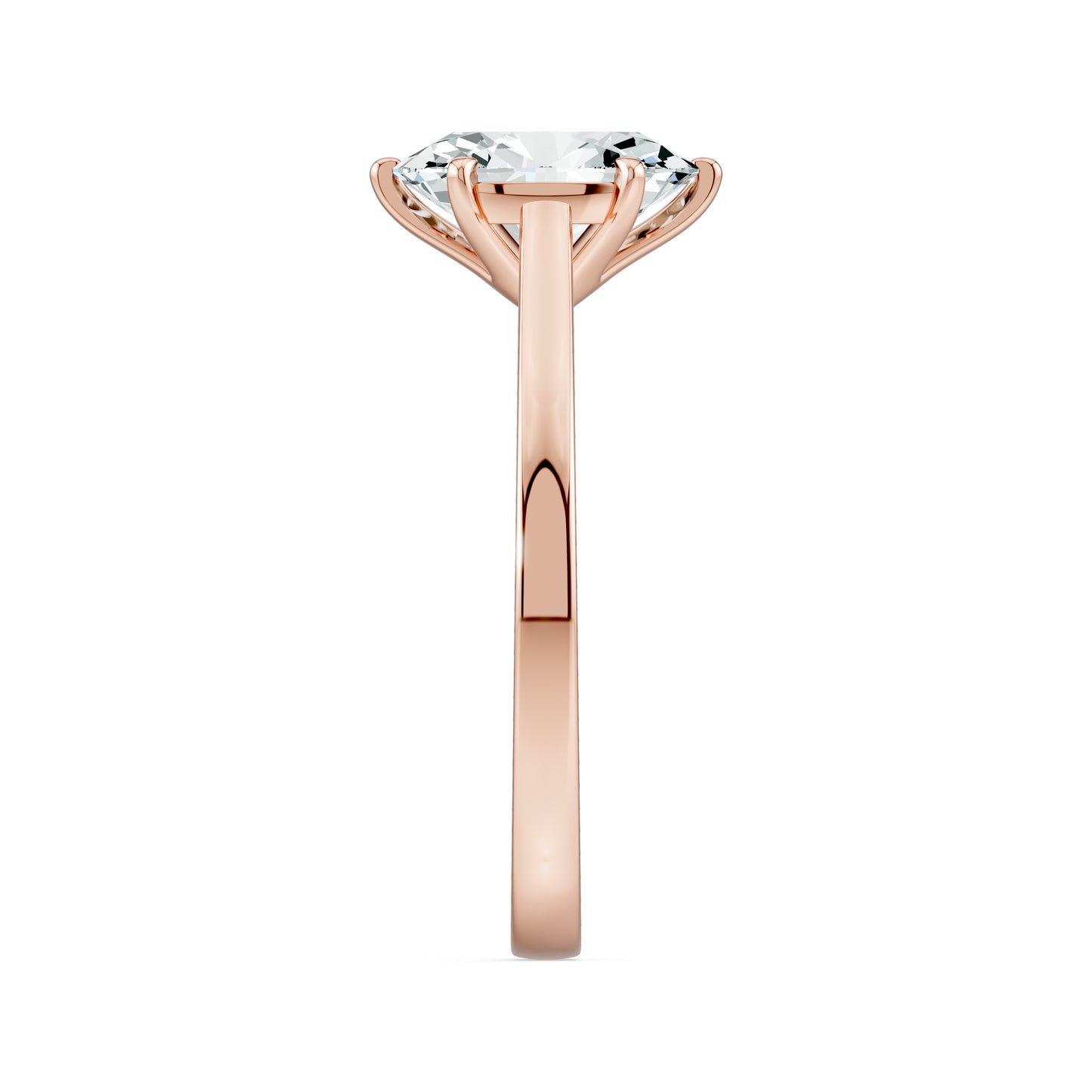 Oval Cut Moissanite Solitaire Ring
