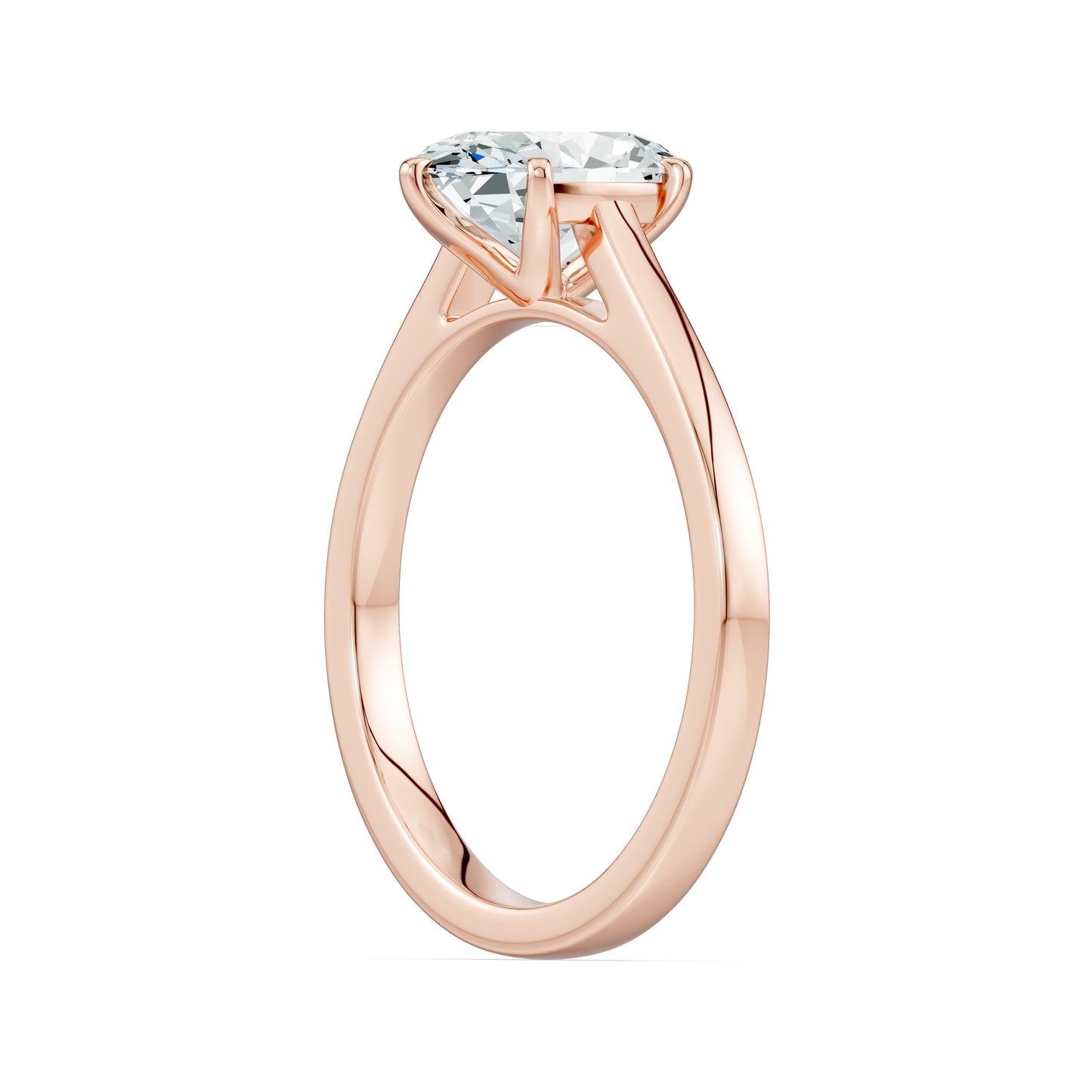 Oval Cut Moissanite Solitaire Ring