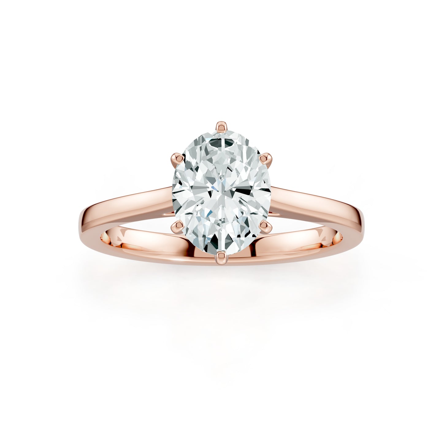 Oval Cut Moissanite Solitaire Ring