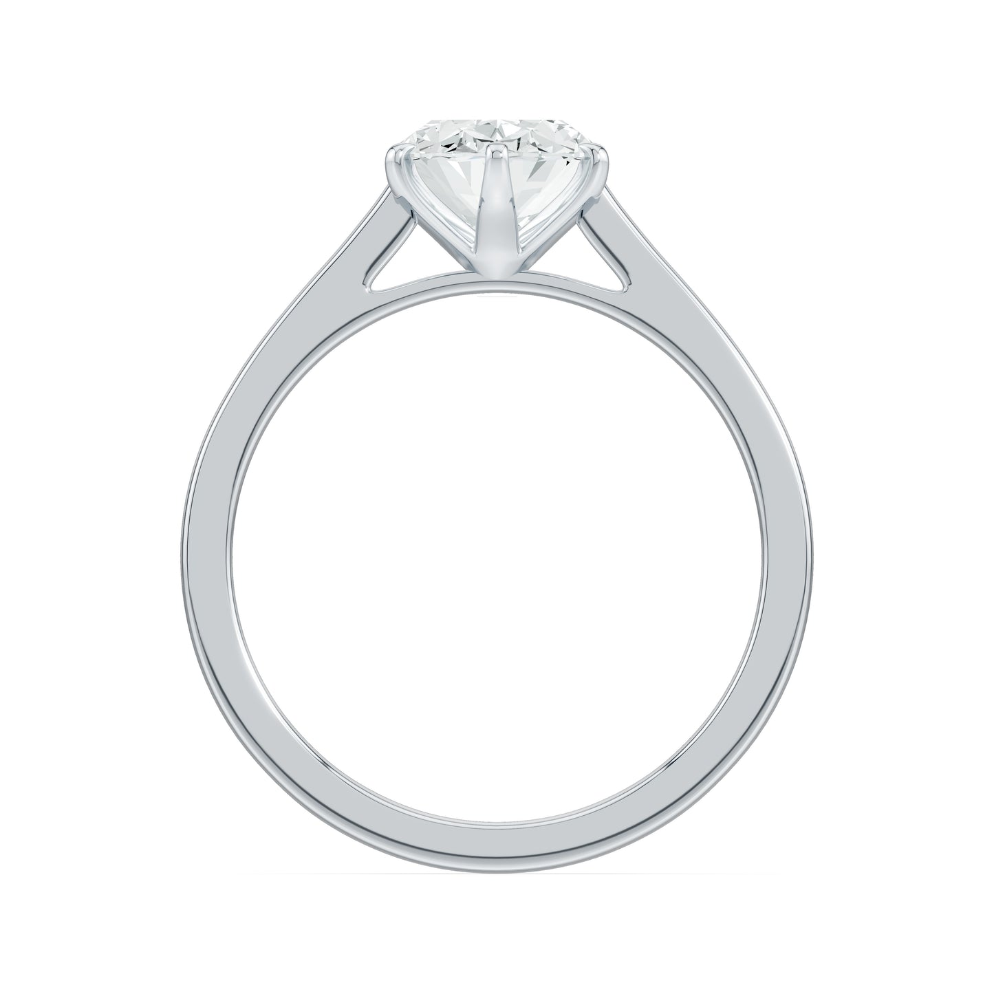 Oval Cut Moissanite Solitaire Ring