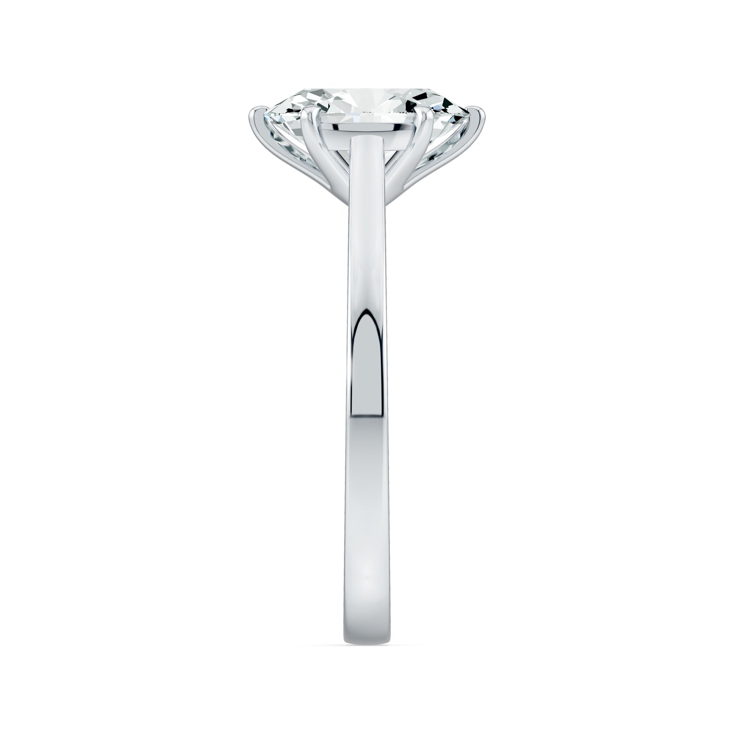 Oval Cut Moissanite Solitaire Ring