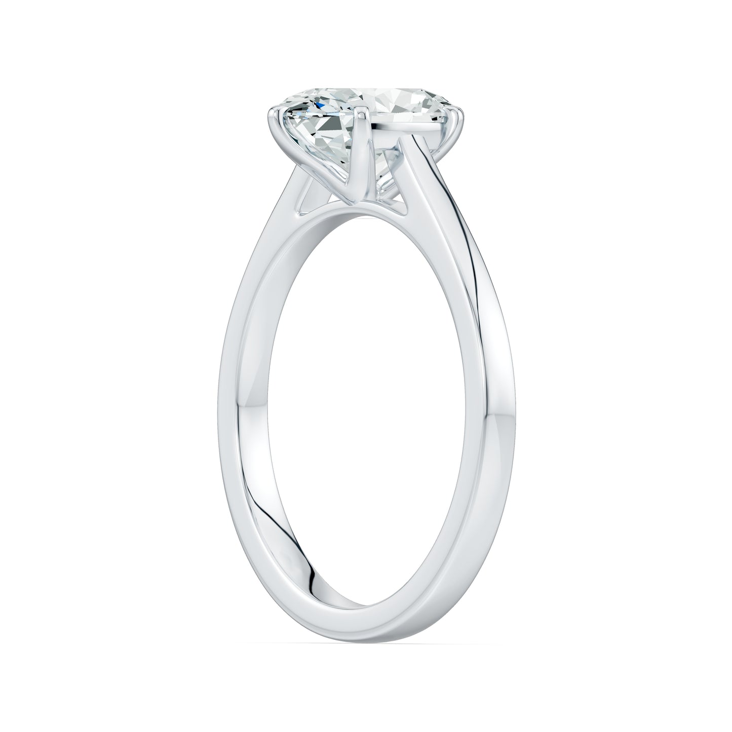 Oval Cut Moissanite Solitaire Ring