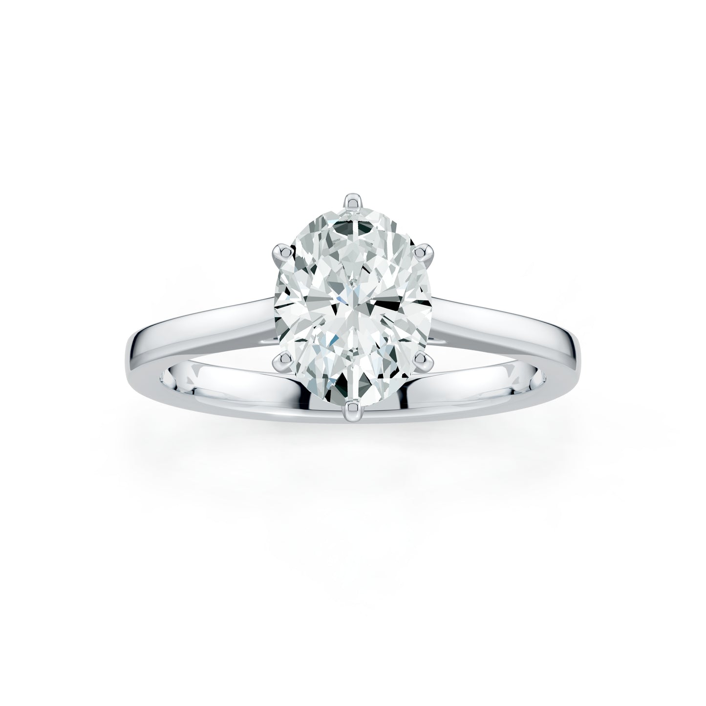 Oval Cut Moissanite Solitaire Ring