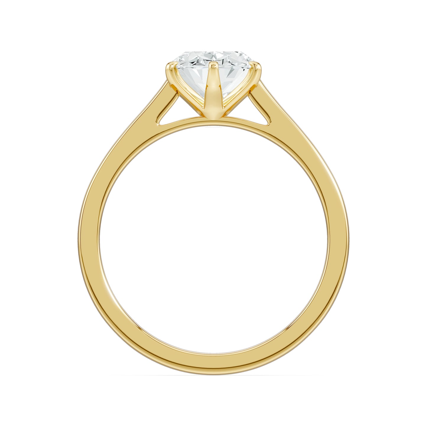 Oval Cut Moissanite Solitaire Ring