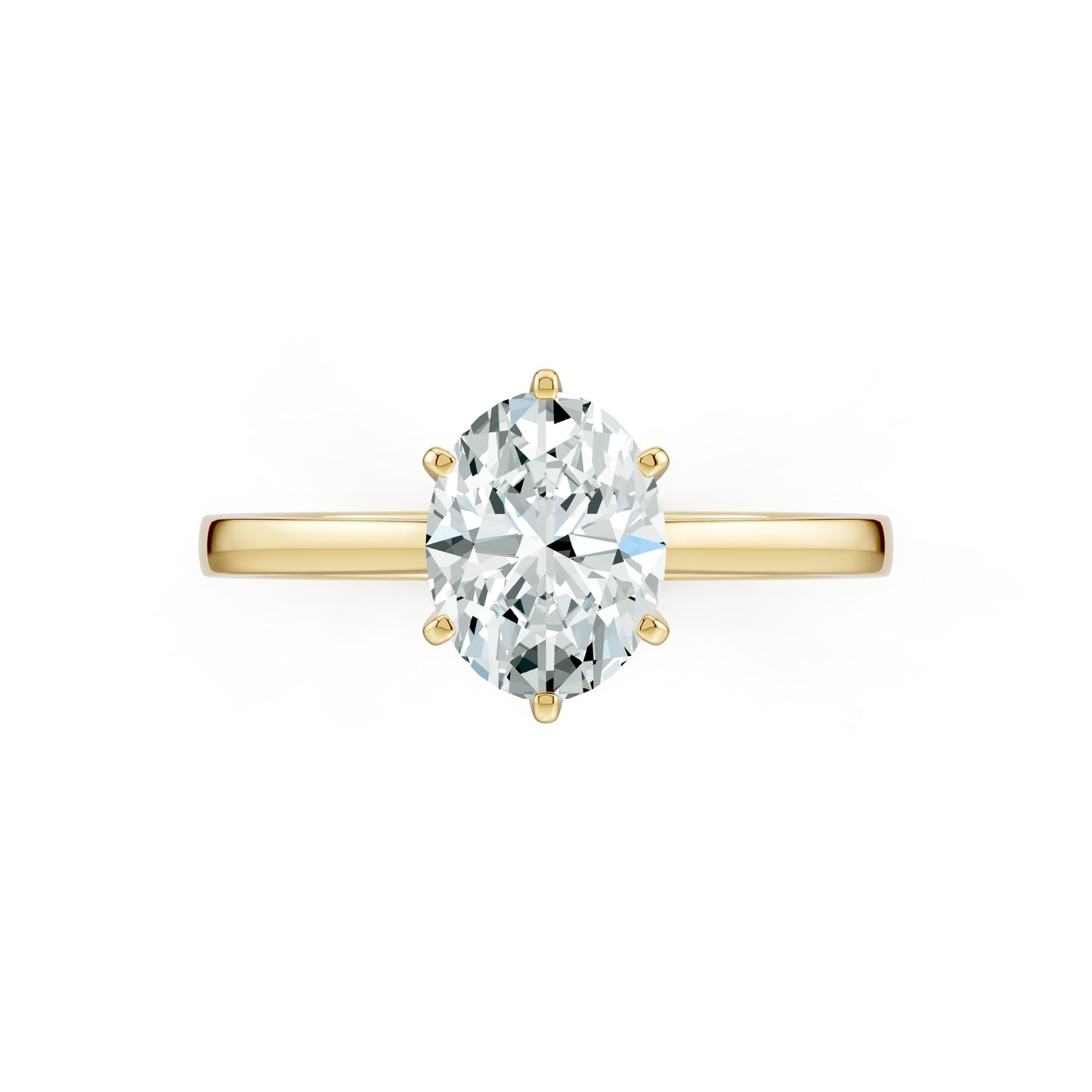 Oval Cut Moissanite Solitaire Ring