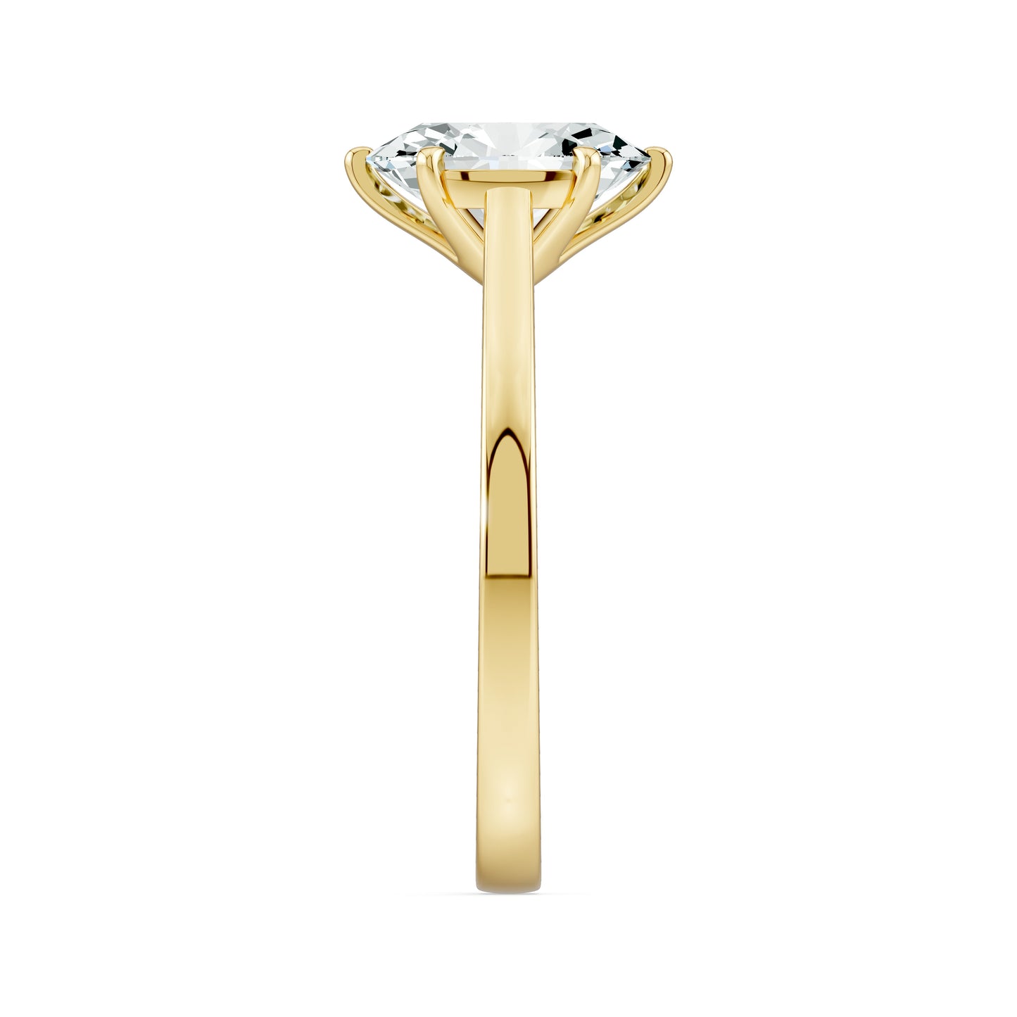 Oval Cut Moissanite Solitaire Ring
