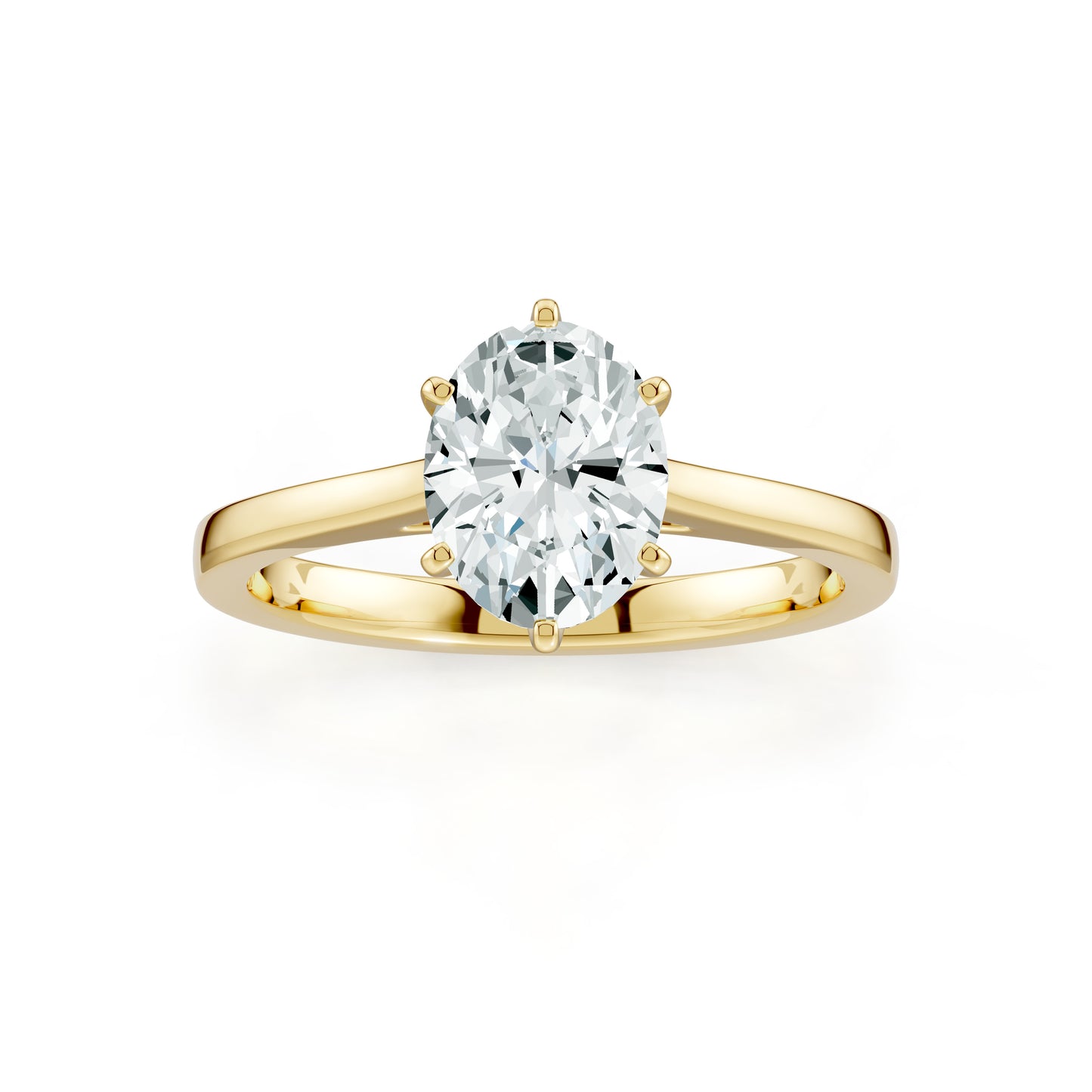 Oval Cut Moissanite Solitaire Ring