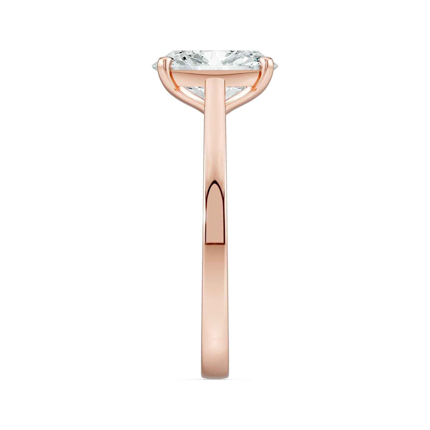 Cushion Rectangular Moissanite Solitaire Ring