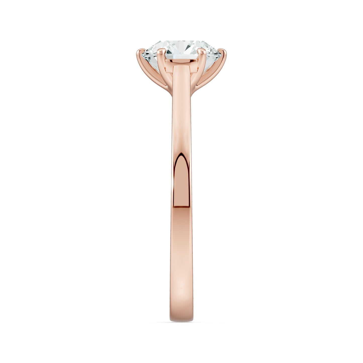 Round Moissanite Solitaire Engagement Ring
