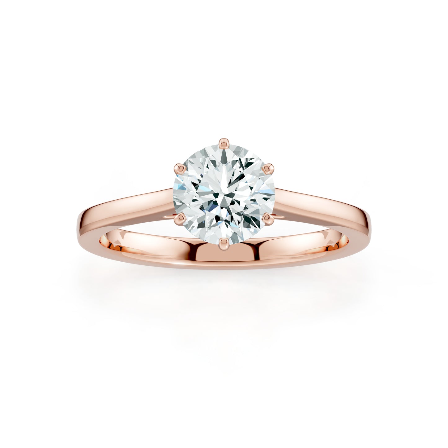 Round Moissanite Solitaire Engagement Ring