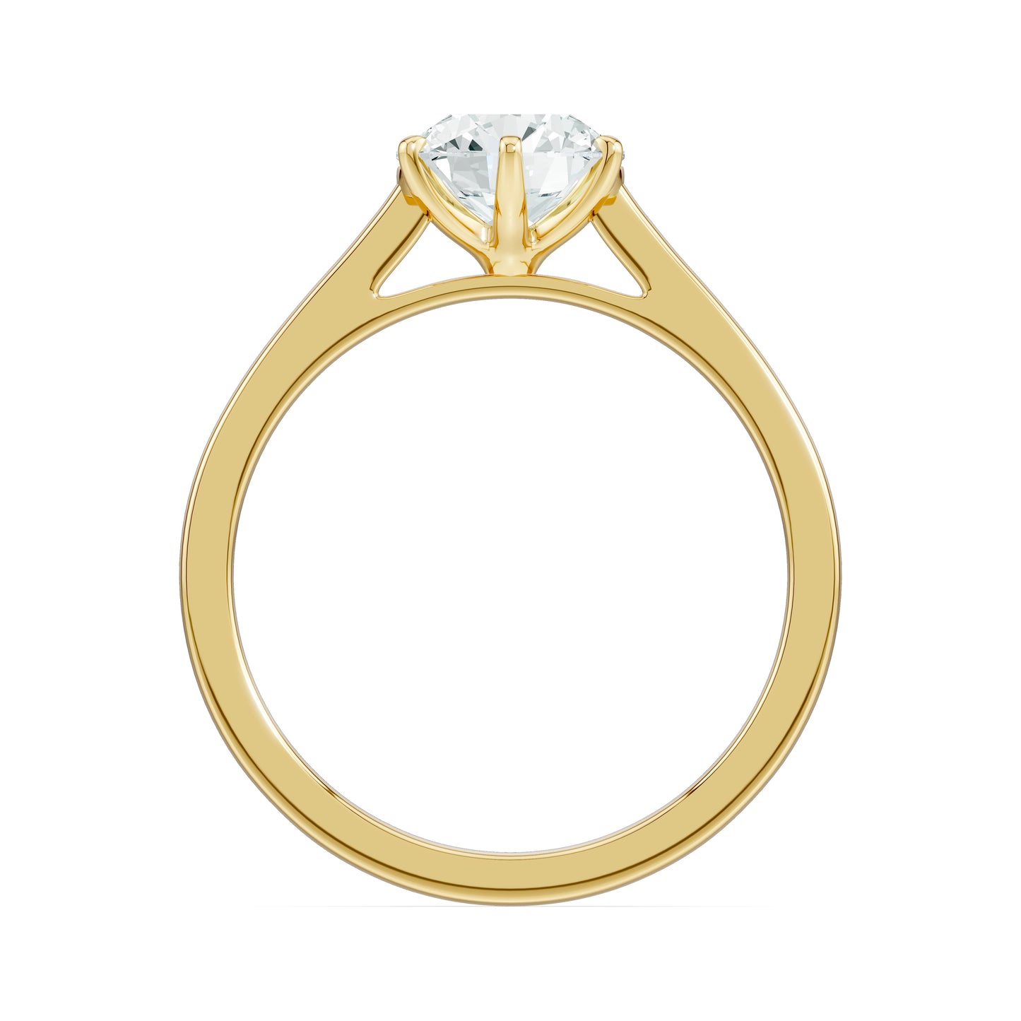 Round Moissanite Solitaire Engagement Ring