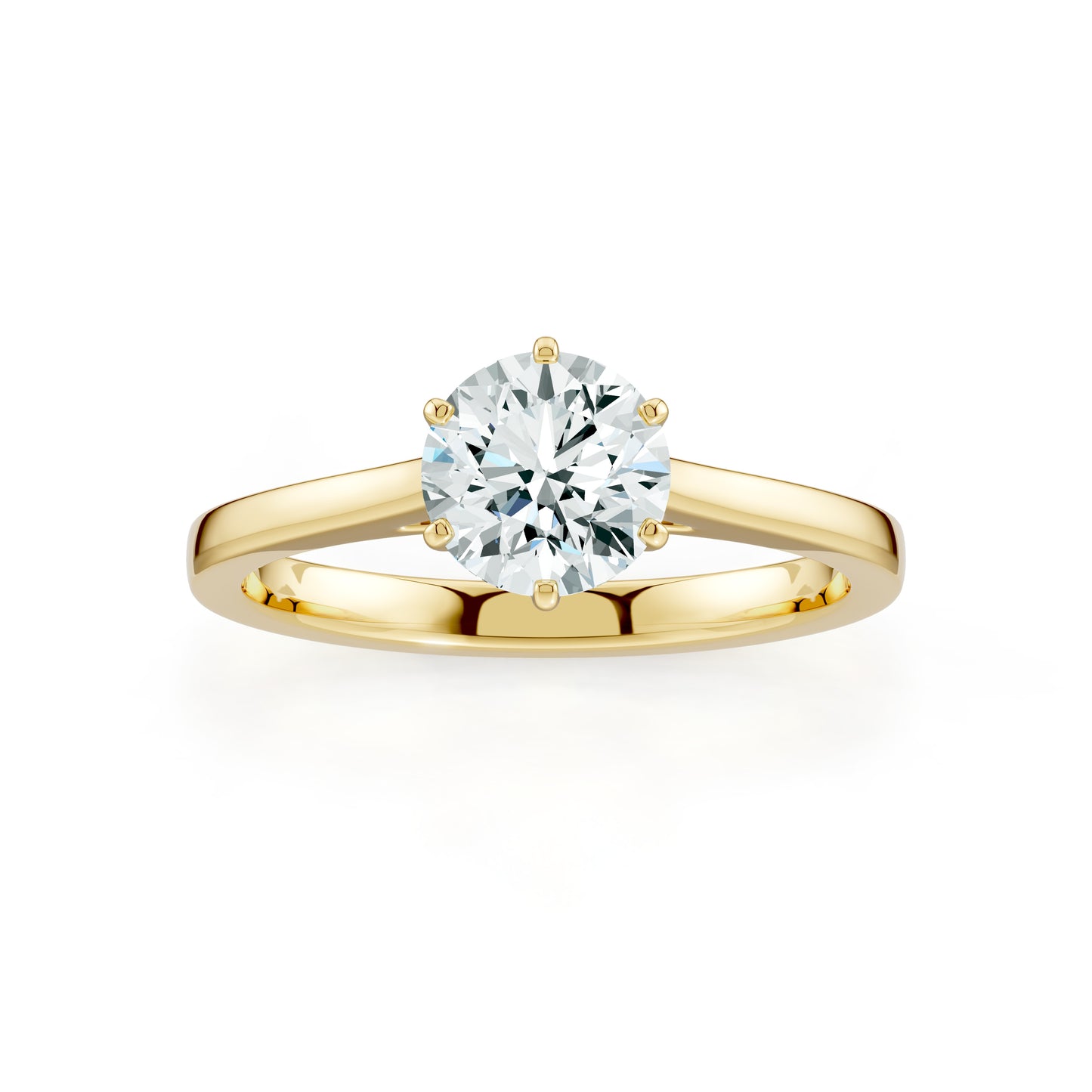 Round Moissanite Solitaire Engagement Ring