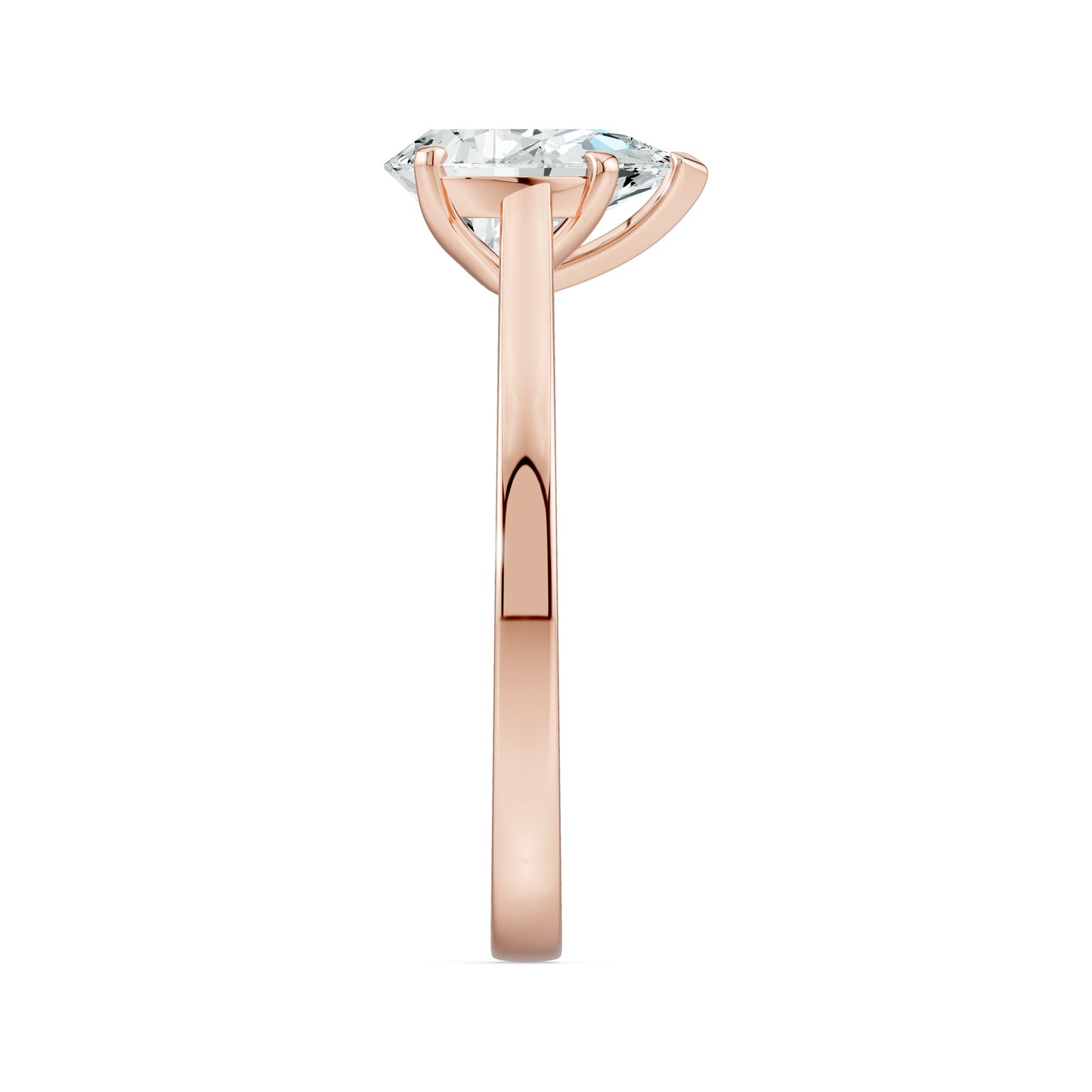 Pear Shaped Moissanite Solitaire Ring