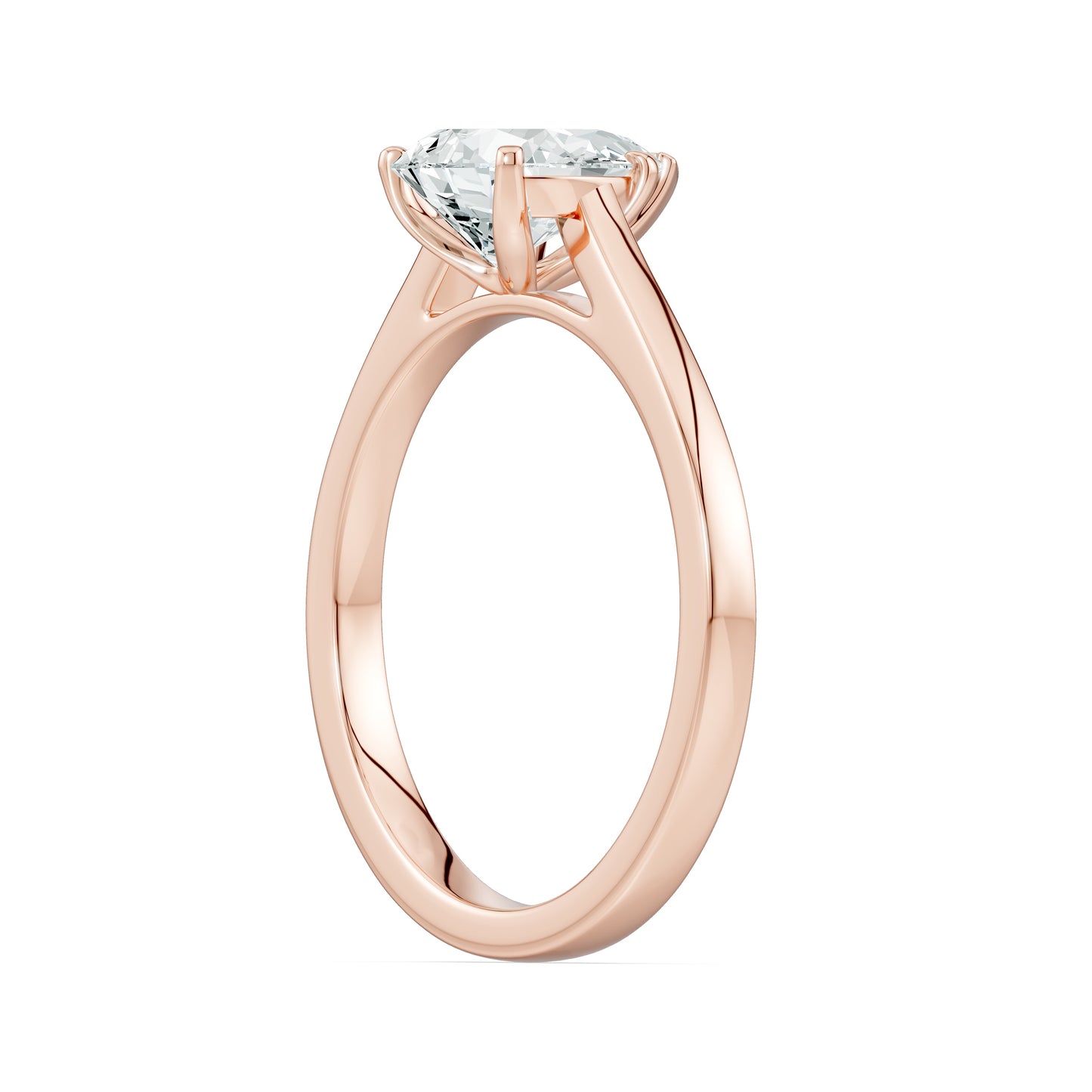 Pear Shaped Moissanite Solitaire Ring