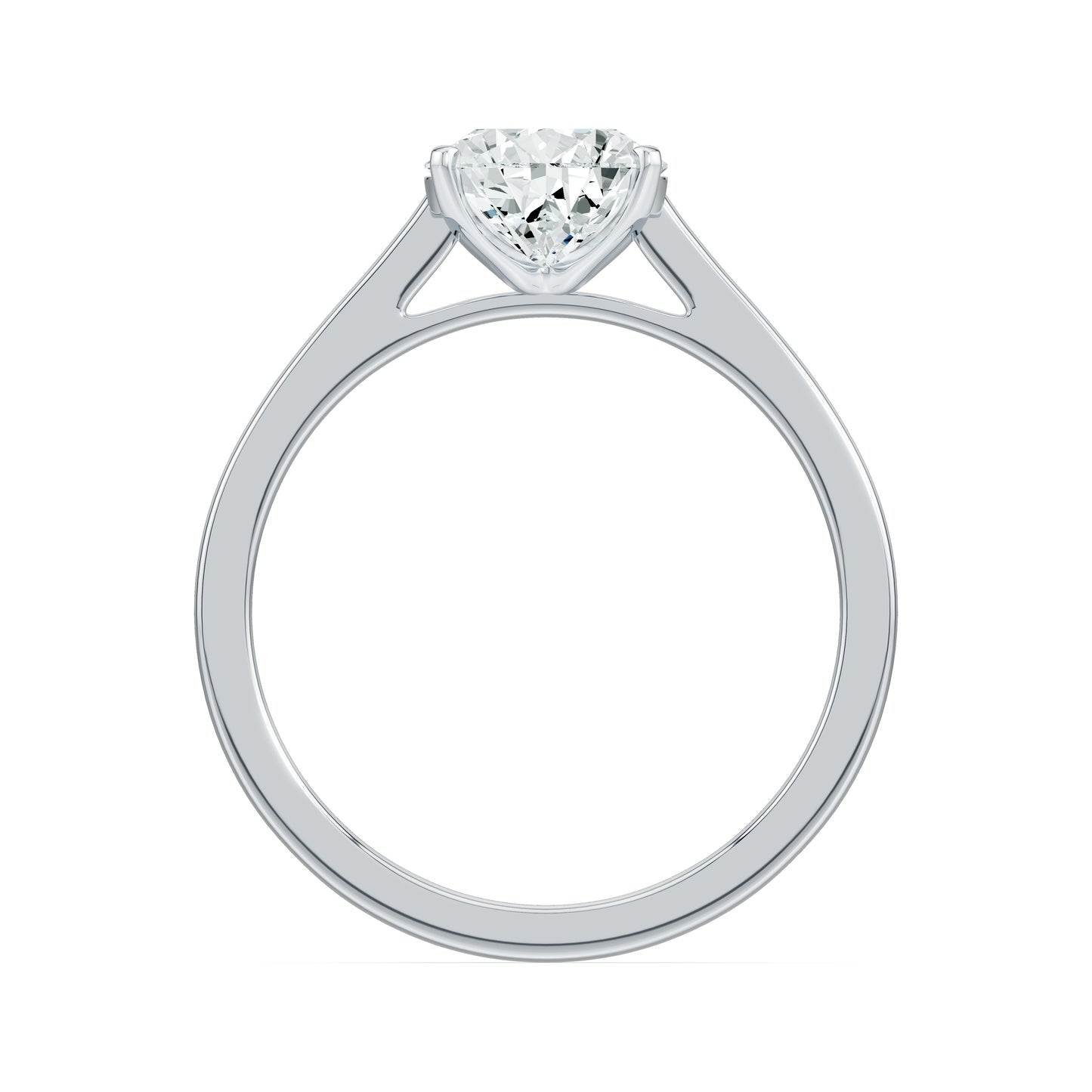 Pear Shaped Moissanite Solitaire Ring