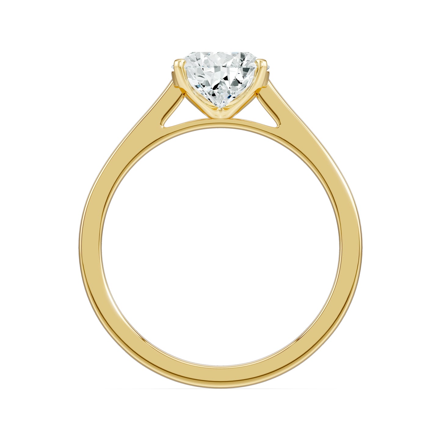 Pear Shaped Moissanite Solitaire Ring