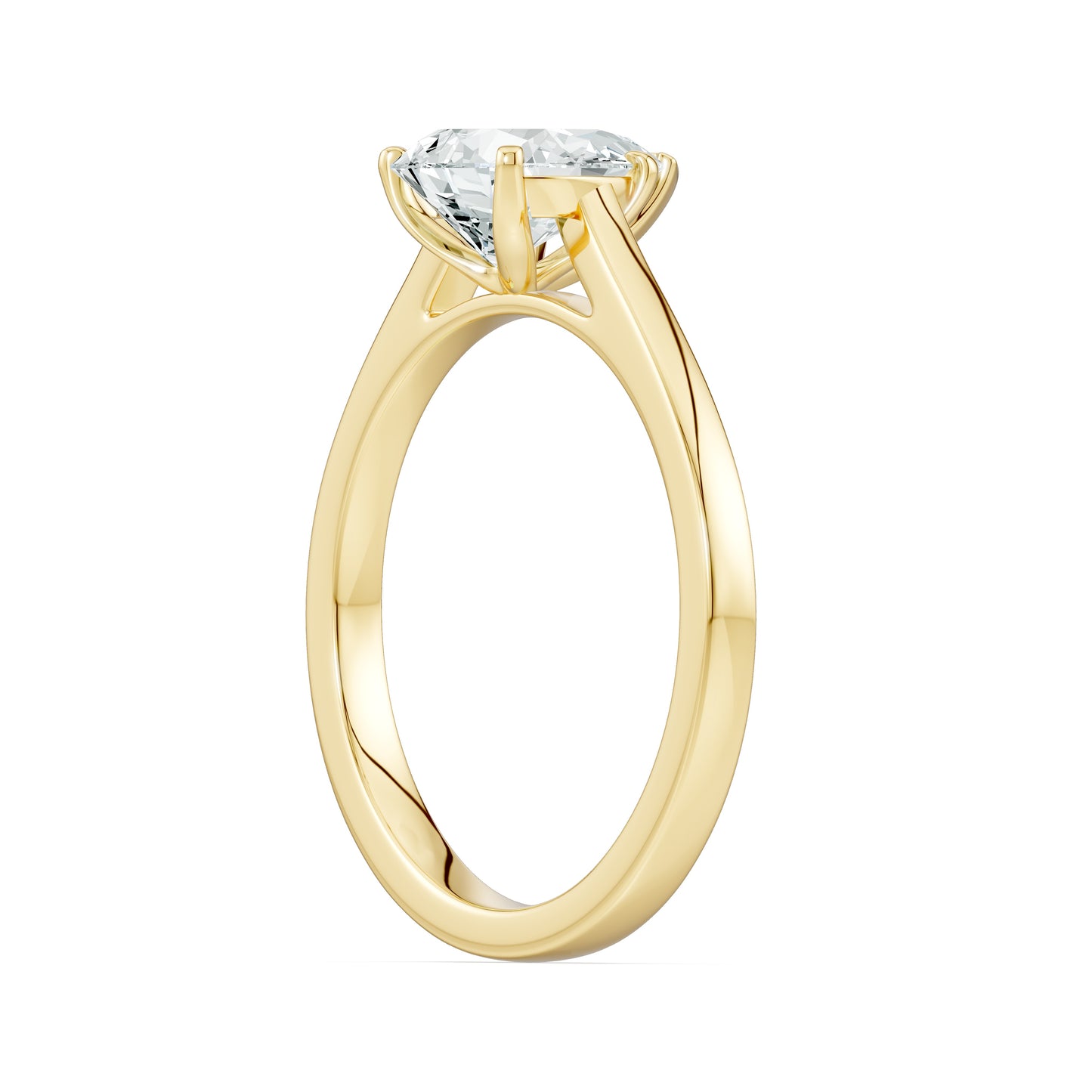 Pear Shaped Moissanite Solitaire Ring