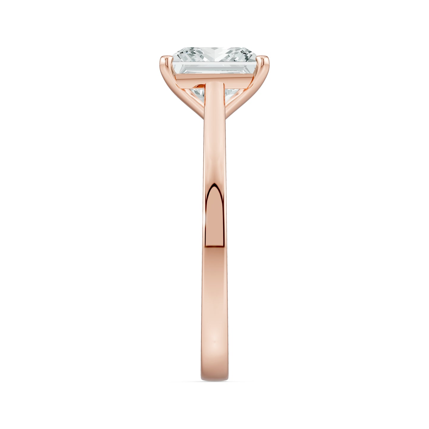 Princess Cut Moissanite Solitaire Ring