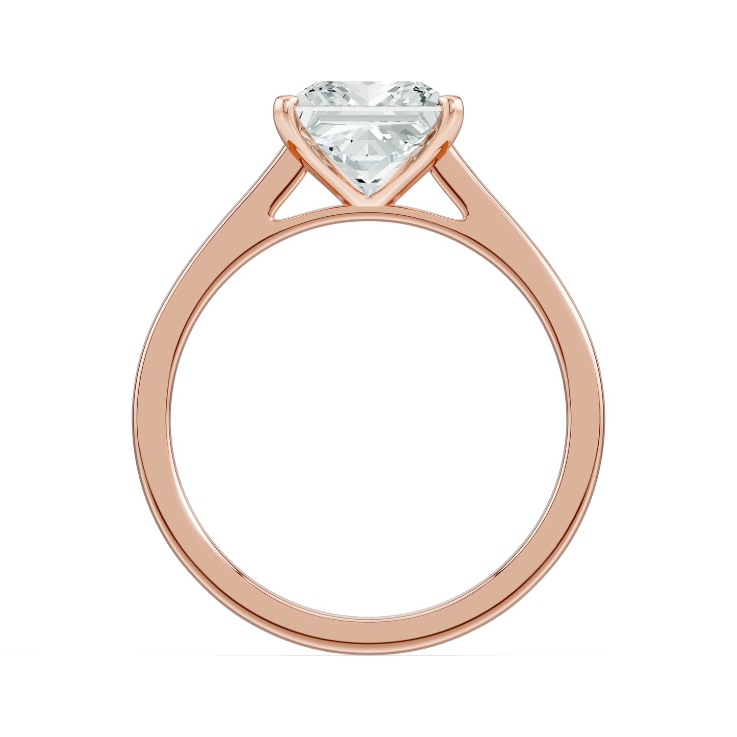 Princess Cut Moissanite Solitaire Ring