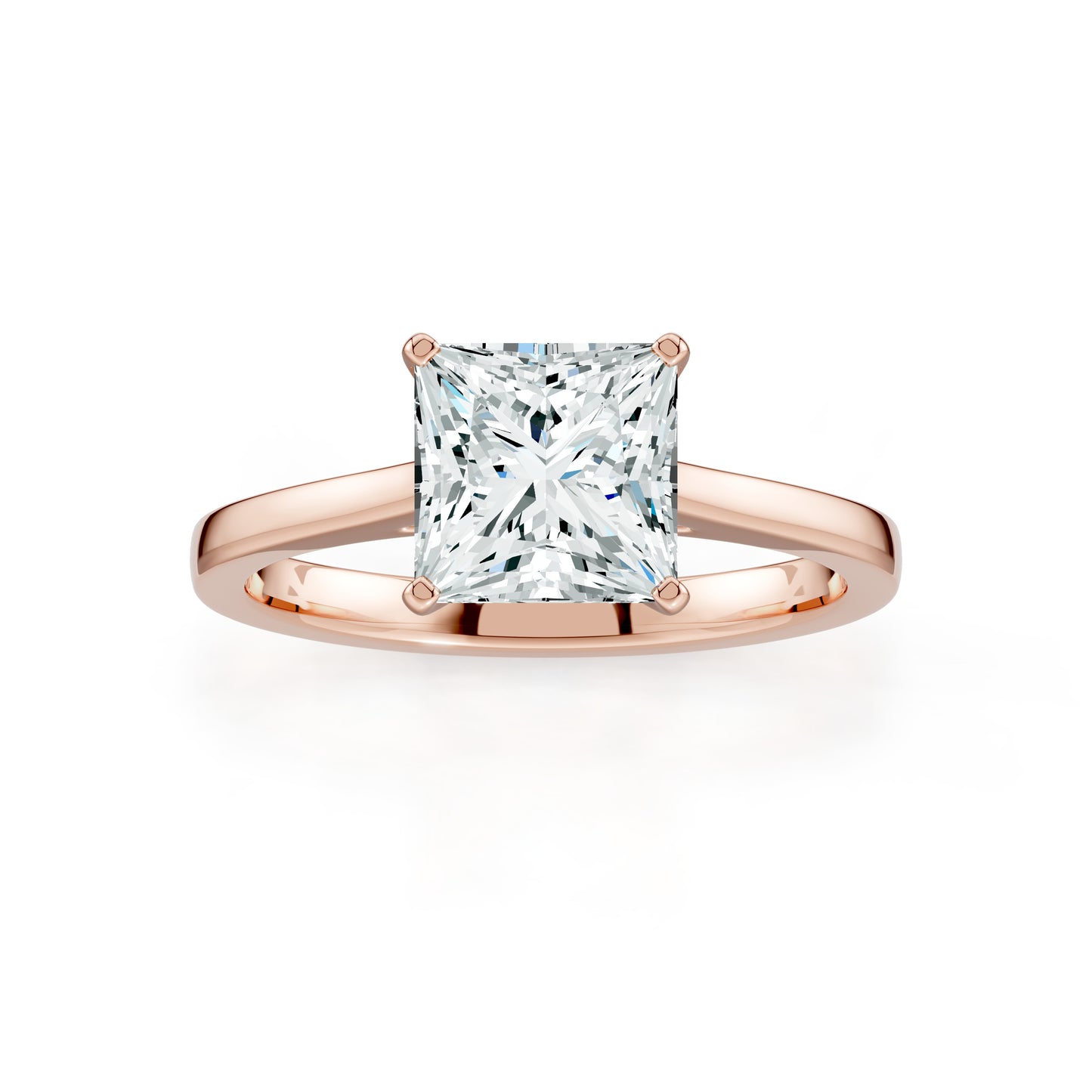 Princess Cut Moissanite Solitaire Ring