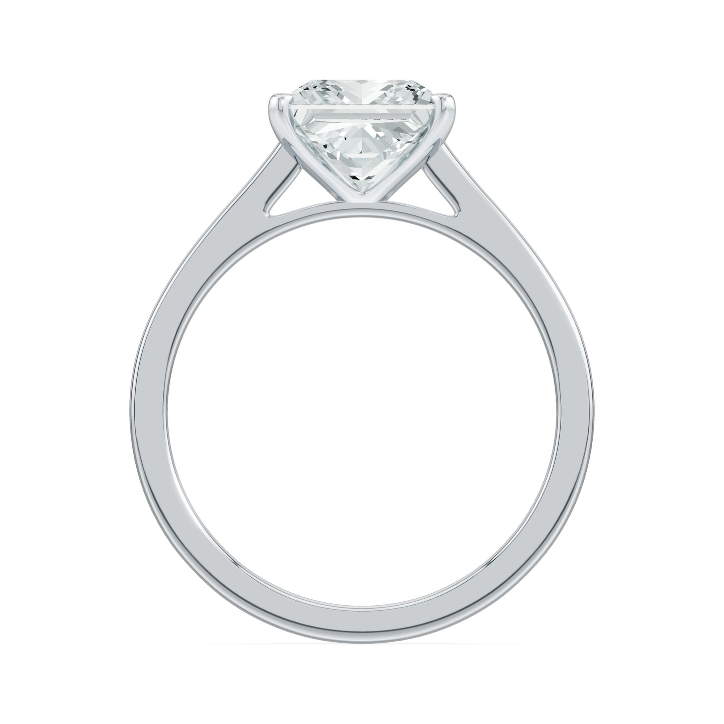 Princess Cut Moissanite Solitaire Ring