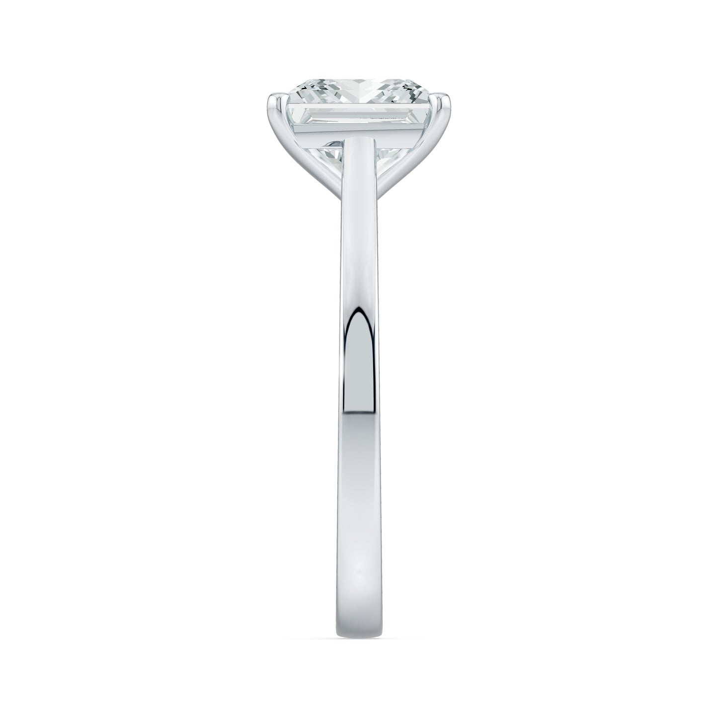 Princess Cut Moissanite Solitaire Ring
