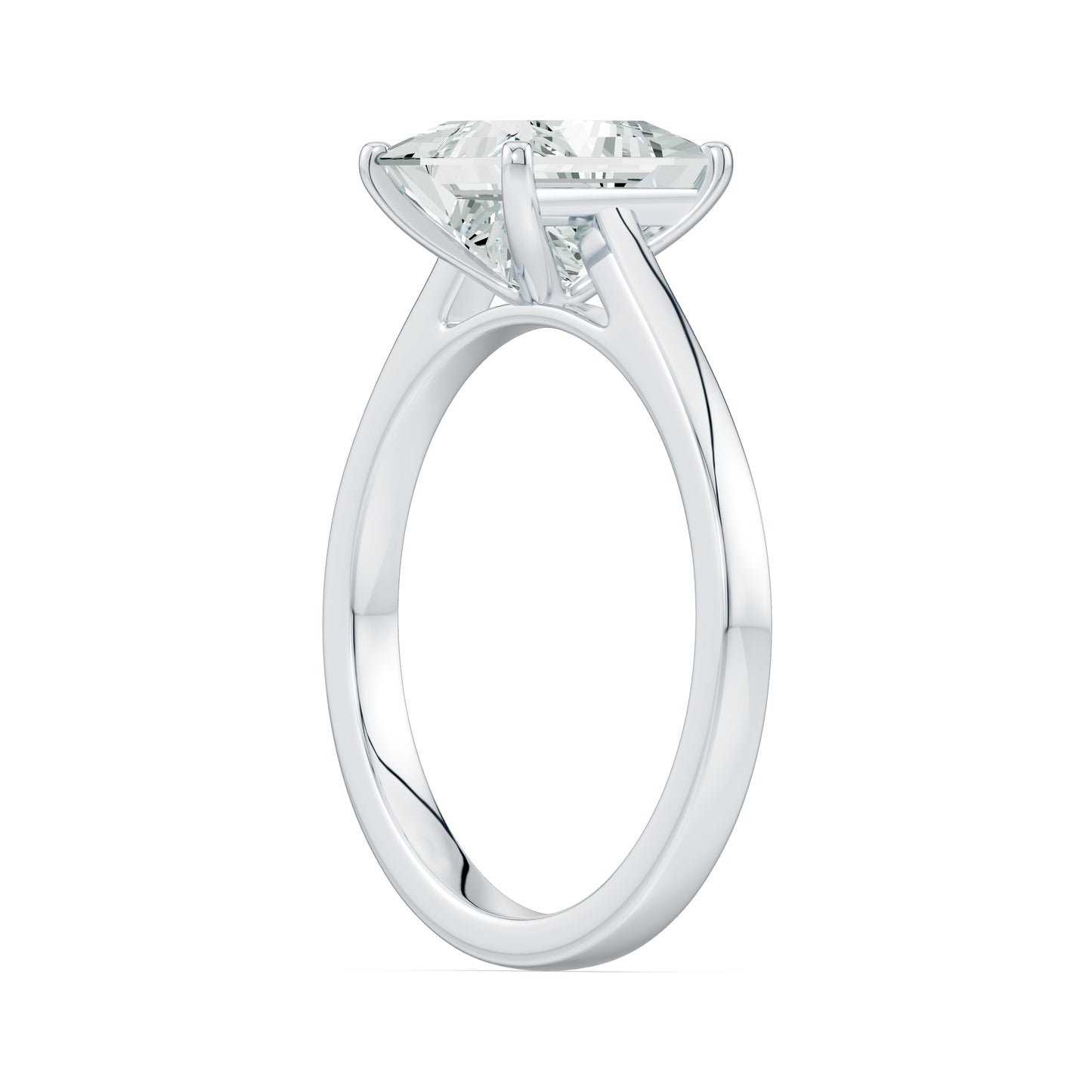 Princess Cut Moissanite Solitaire Ring