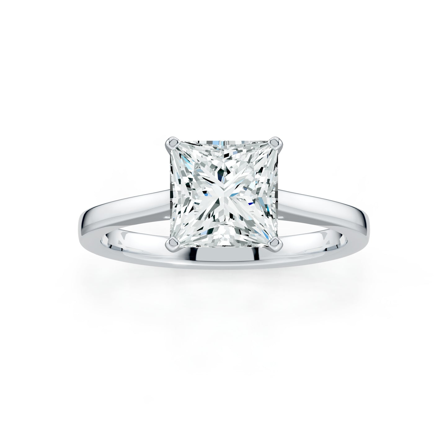 Princess Cut Moissanite Solitaire Ring