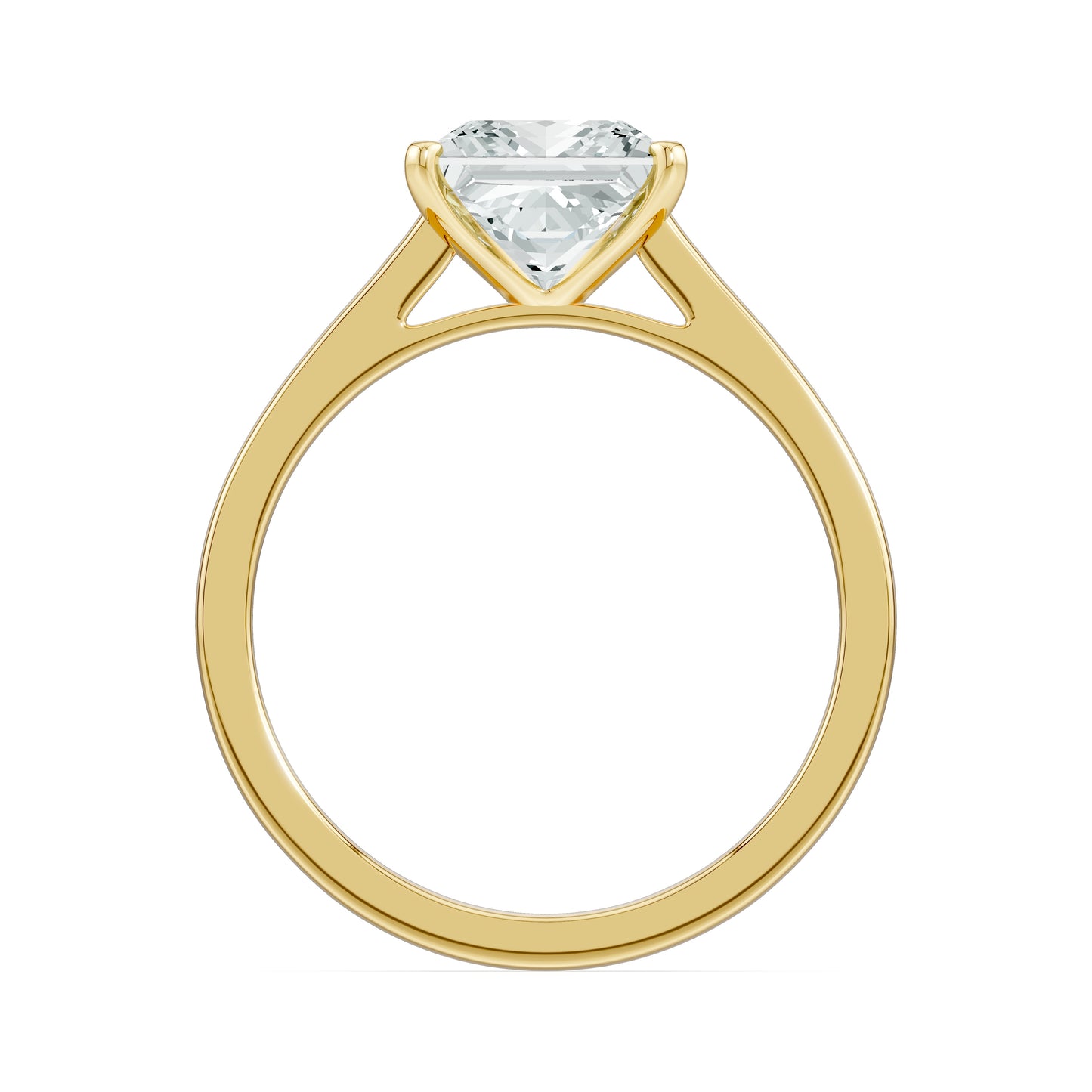 Princess Cut Moissanite Solitaire Ring