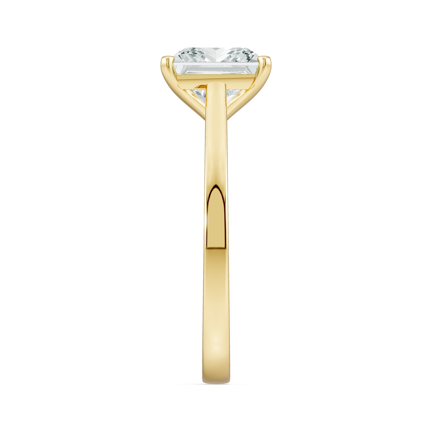Princess Cut Moissanite Solitaire Ring