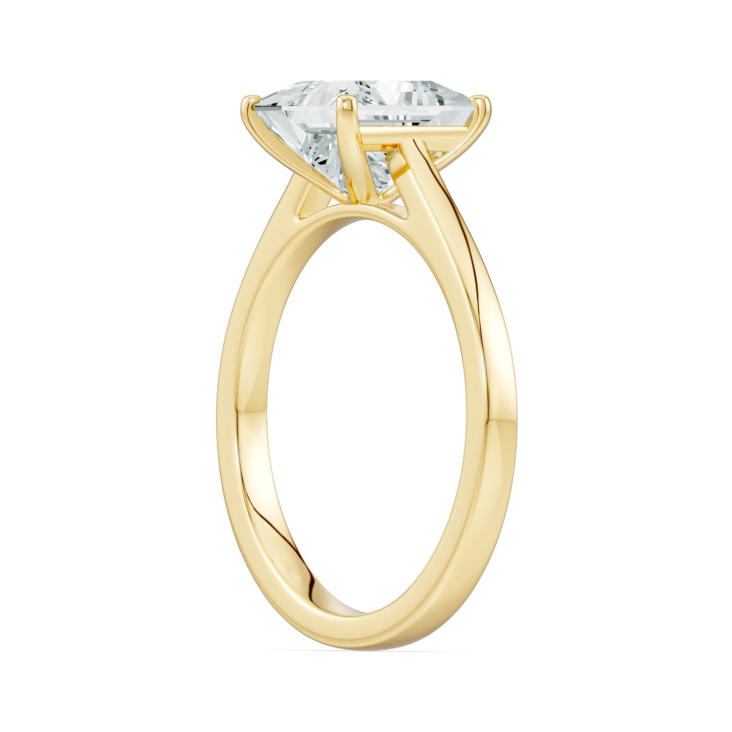 Princess Cut Moissanite Solitaire Ring