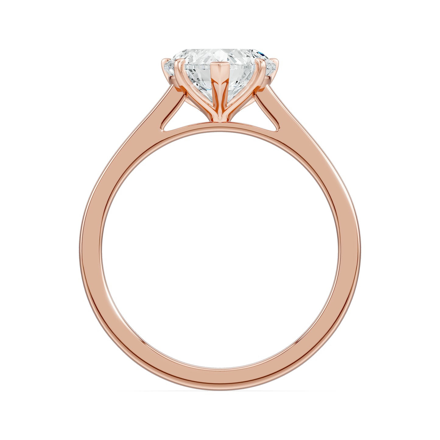 Heart Shaped Moissanite Solitaire Ring
