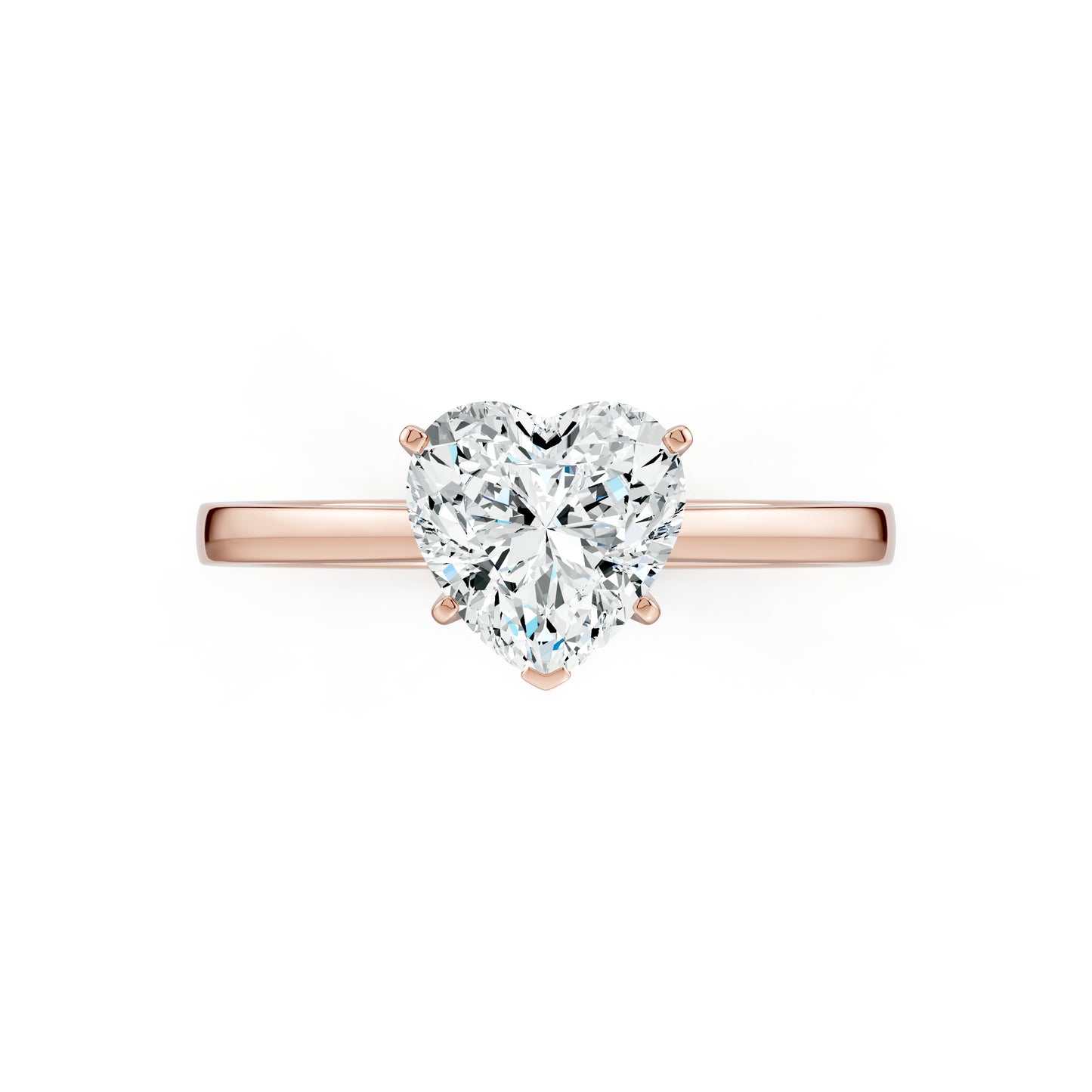 Heart Shaped Moissanite Solitaire Ring