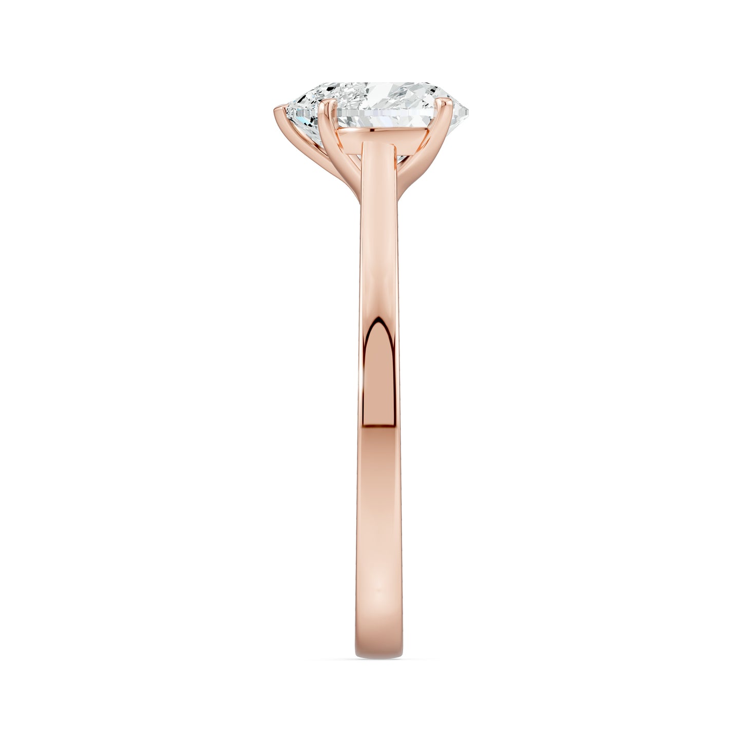 Heart Shaped Moissanite Solitaire Ring