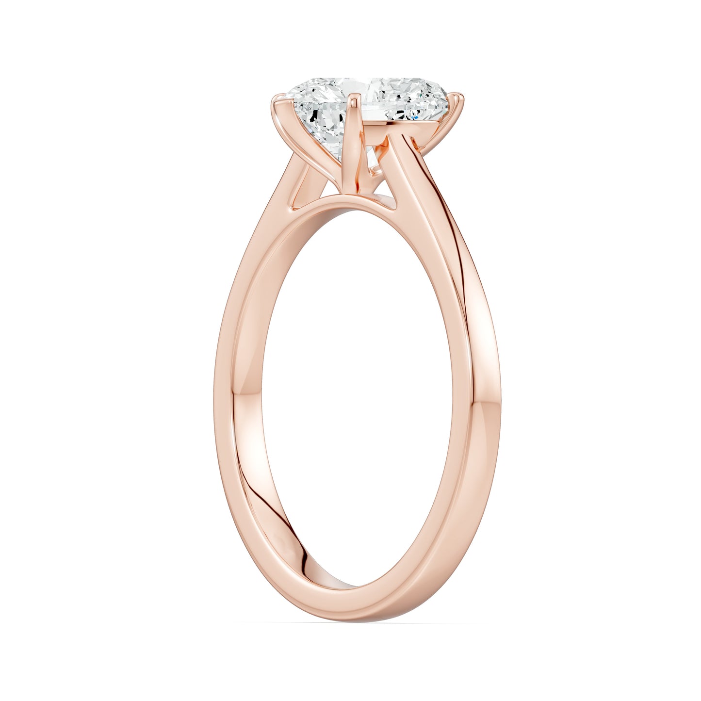 Heart Shaped Moissanite Solitaire Ring