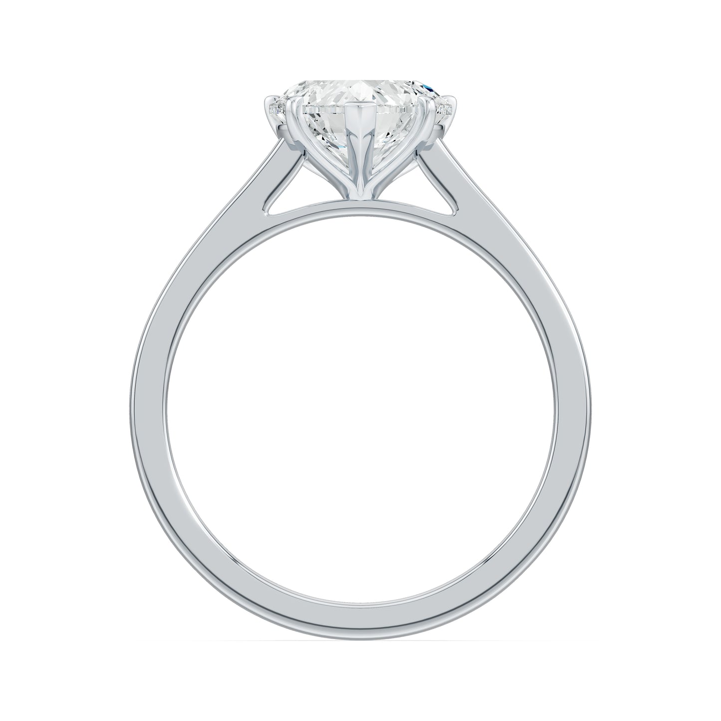 Heart Shaped Moissanite Solitaire Ring