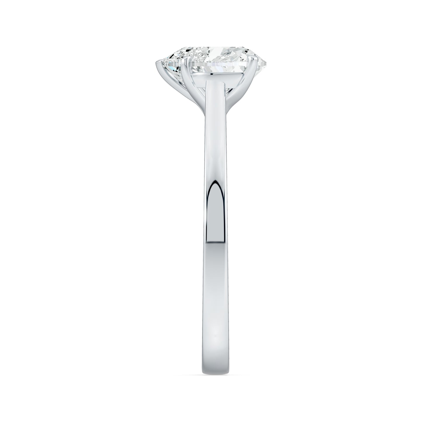 Heart Shaped Moissanite Solitaire Ring