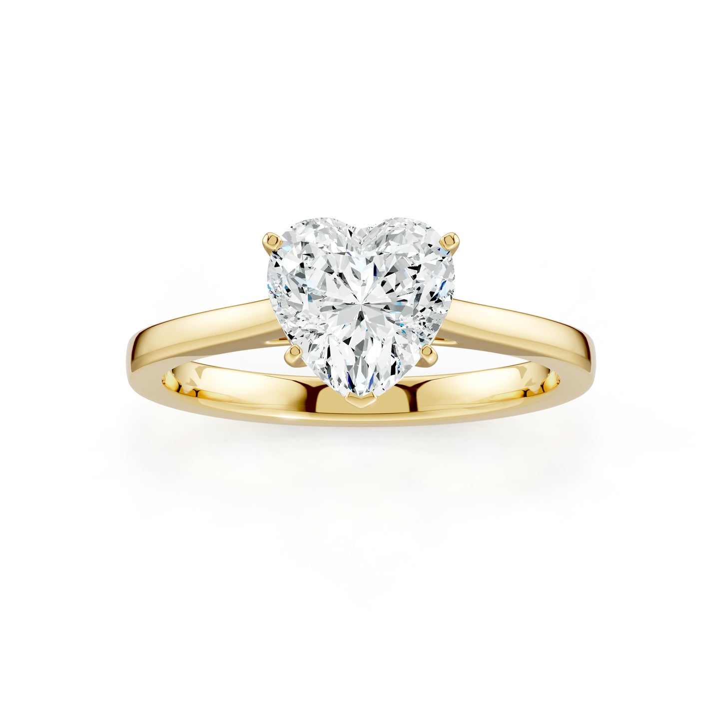 Heart Shaped Moissanite Solitaire Ring
