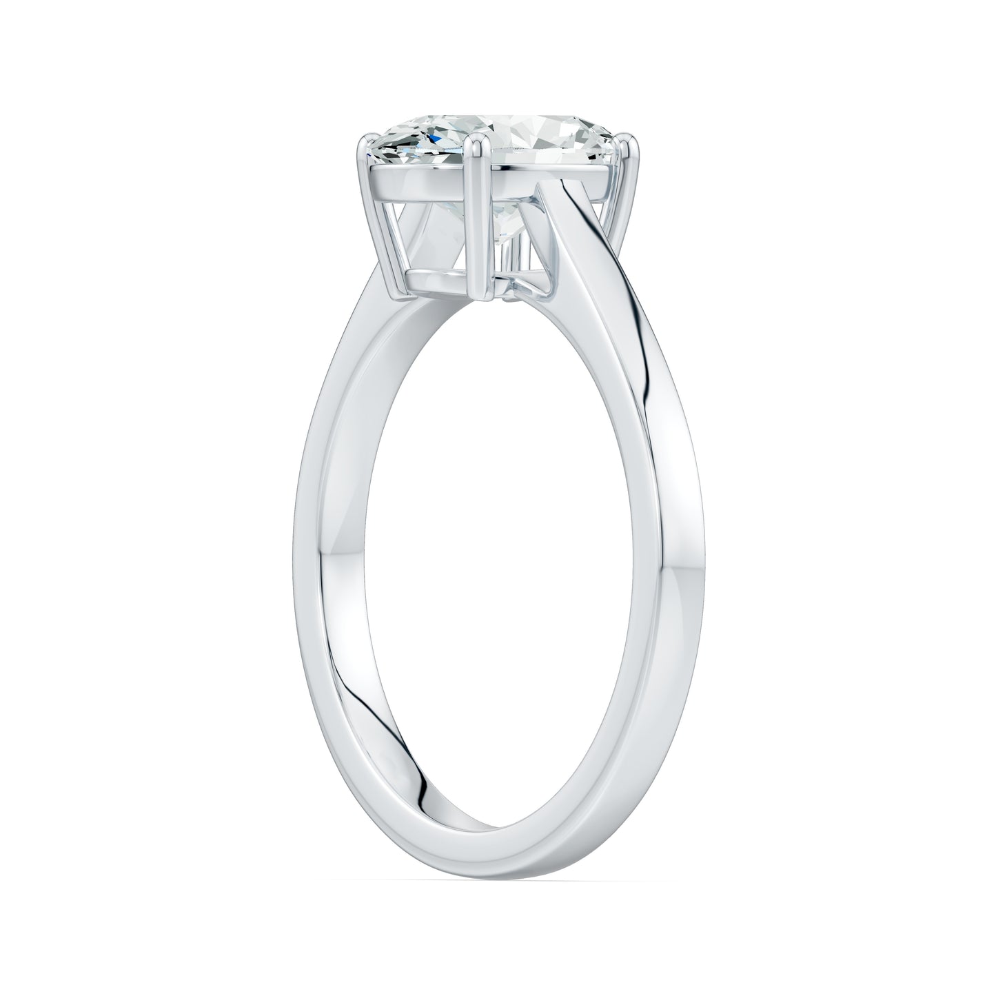 Oval Cut Moissanite Solitaire Engagement Ring