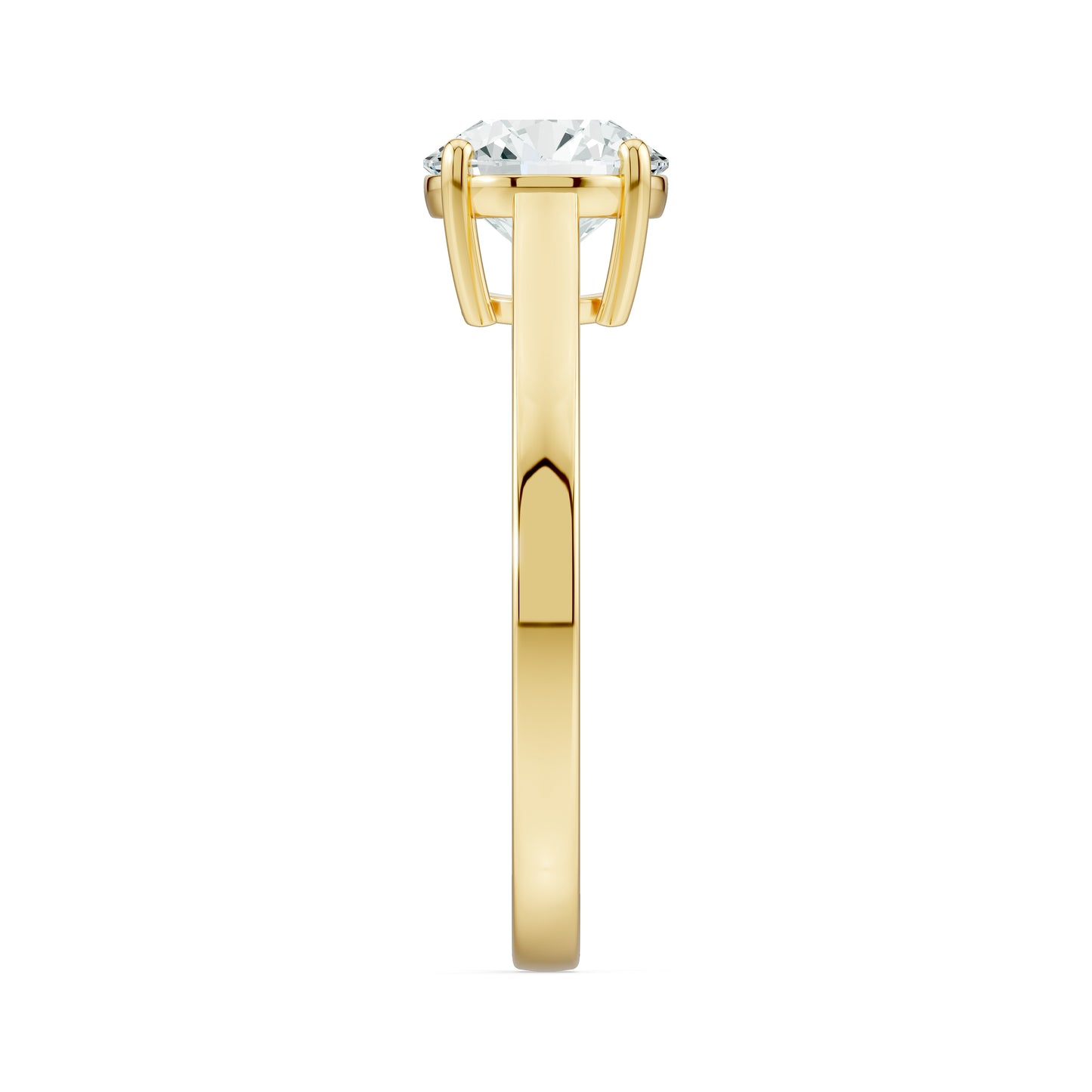 Round Cut Moissanite Solitaire Engagement Ring