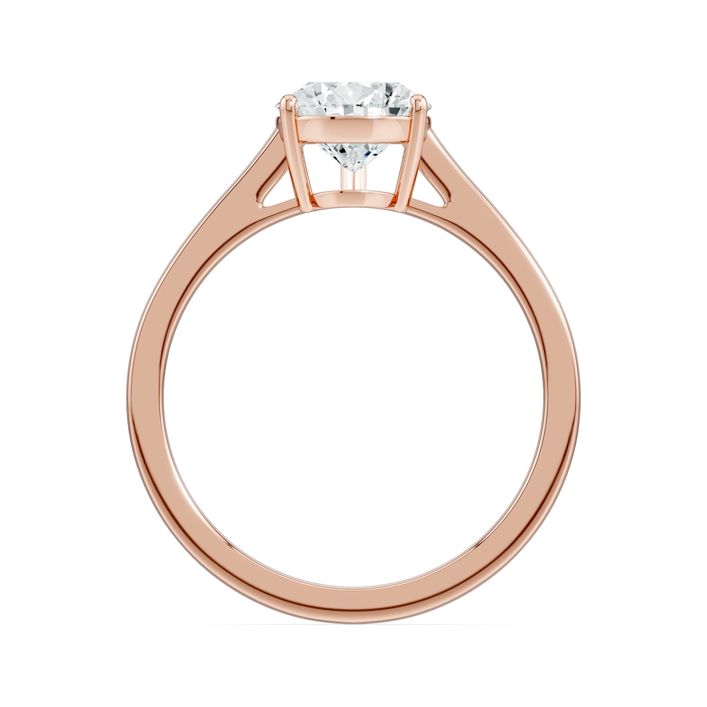 Pear Cut Moissanite Solitaire Engagement Ring