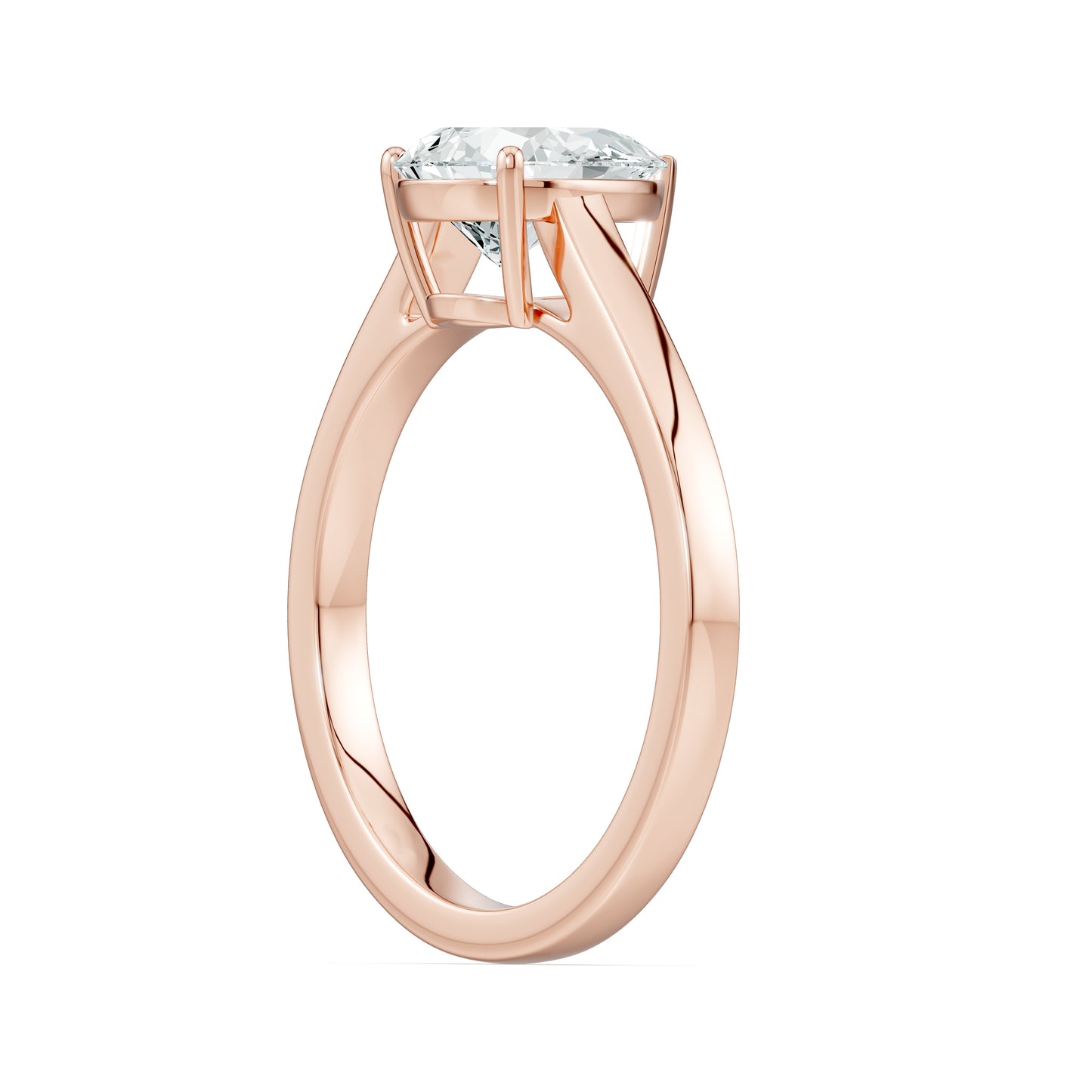 Pear Cut Moissanite Solitaire Engagement Ring