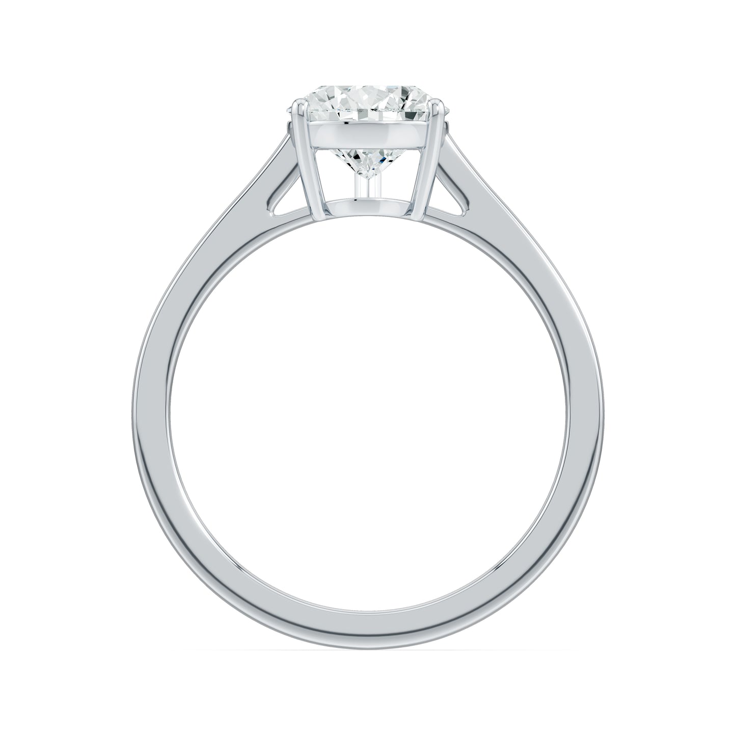 Pear Cut Moissanite Solitaire Engagement Ring