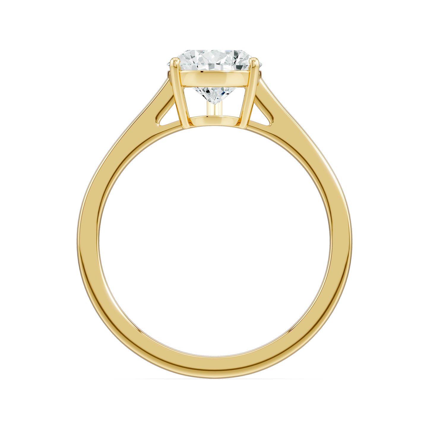 Pear Cut Moissanite Solitaire Engagement Ring