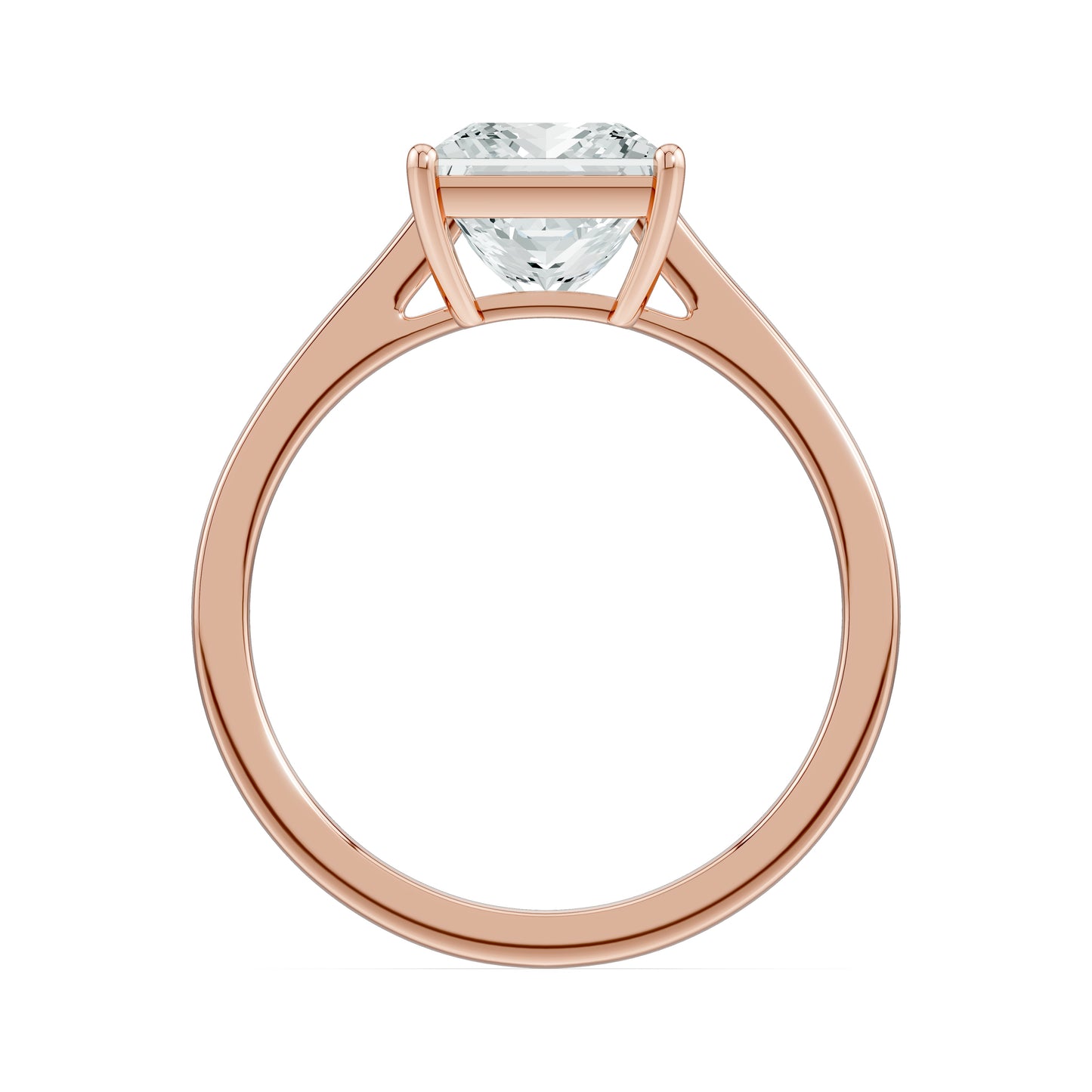 Princess Cut Moissanite Solitaire Engagement Ring