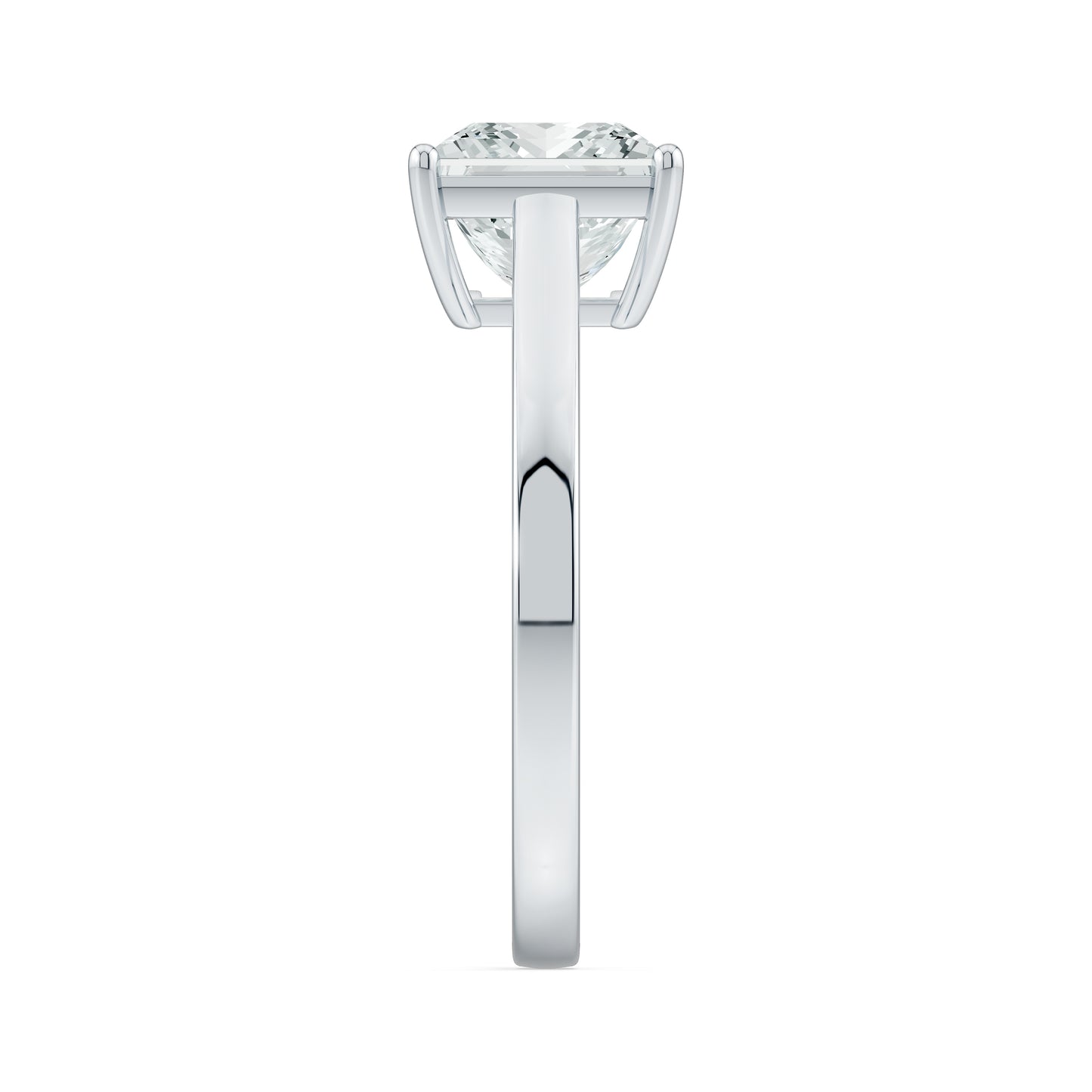 Princess Cut Moissanite Solitaire Engagement Ring