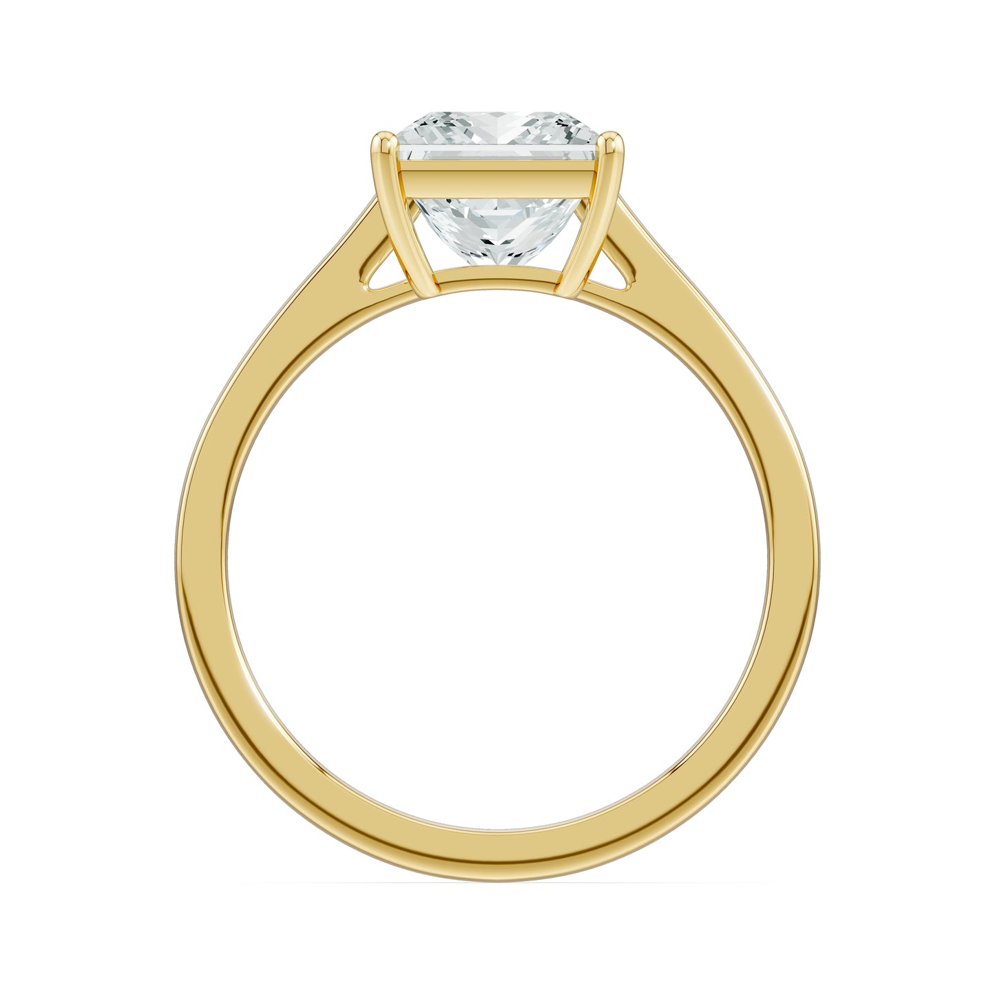Princess Cut Moissanite Solitaire Engagement Ring