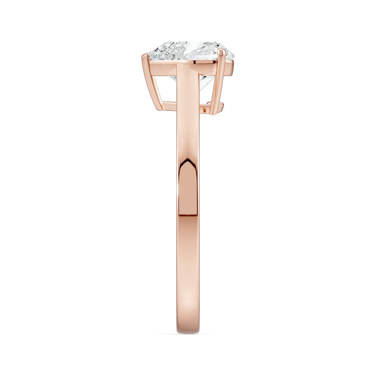 Heart Shape Moissanite Solitaire Engagement Ring